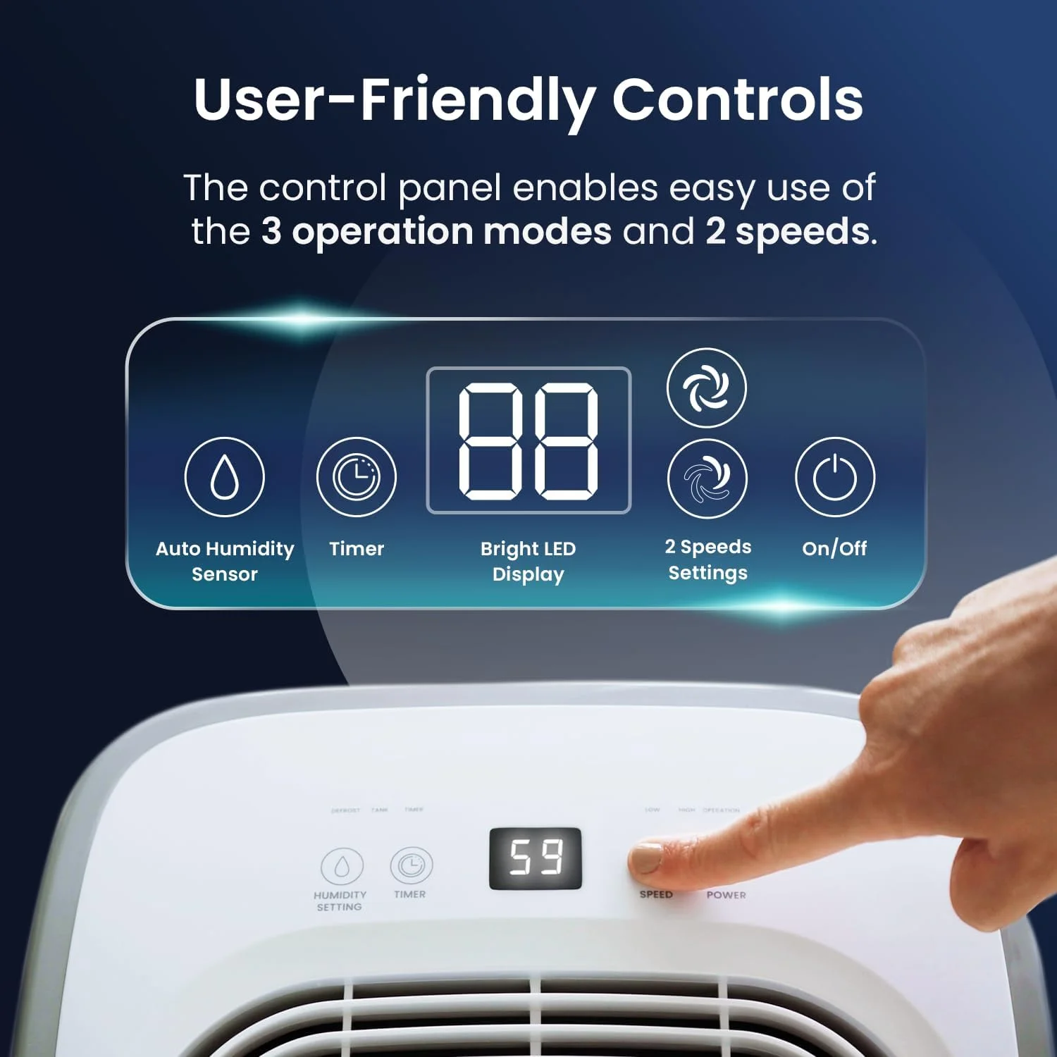 دستگاه رطوبت گیر ۱۲ لیتری Cosi Home با سنسور و نمایشگر رطوبت اتوماتیک، مخزن آب ۲.۵ لیتری برای رفع رطوبت، کپک و تراکم - از بین برنده رطوبت برای خانه، آشپزخانه، حمام، دفتر، گاراژ دستگاه رطوبت گیر ۱۲ لیتری Cosi Home با سنسور و نمایشگر رطوبت اتوماتیک، مخزن آب ۲.۵ لیتری برای رفع رطوبت، کپک و تراکم - از بین برنده رطوبت برای خانه، آشپزخانه، حمام، دفتر، گاراژ