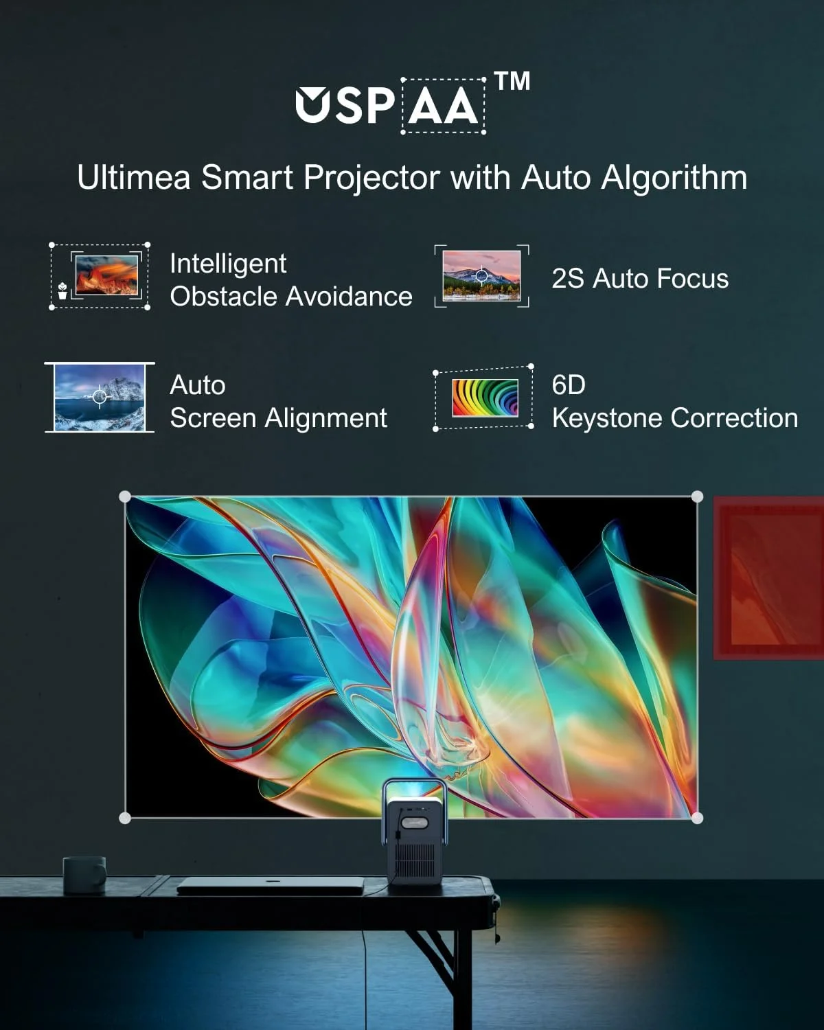 پروژکتور ULTIMEA Android TV 11.0 با نتفلیکس، پروژکتور قابل حمل 4K پروژکتور ULTIMEA Android TV 11.0 با نتفلیکس، پروژکتور قابل حمل 4K