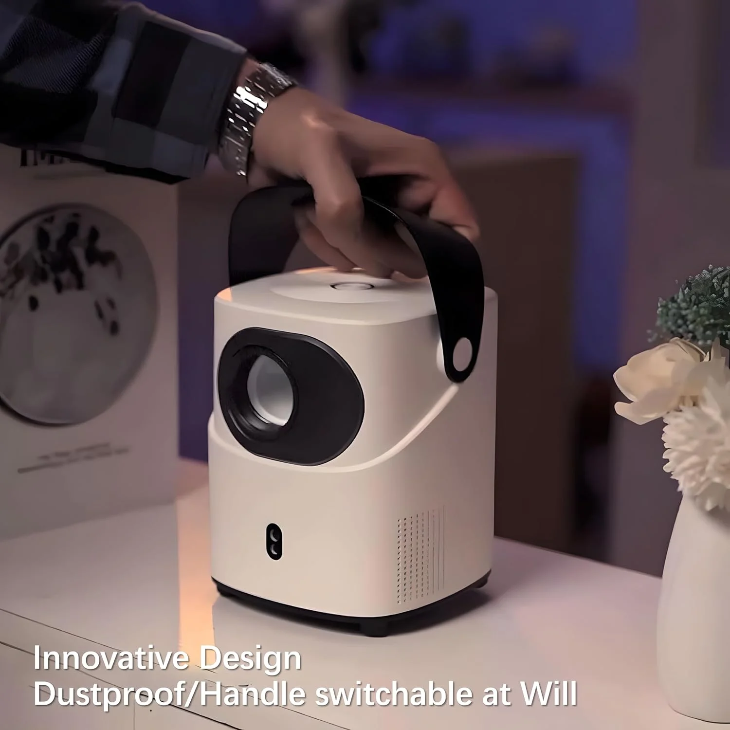 پروژکتور Unitedtime با WiFi و بلوتوث، رزولوشن اصلی 1080p، پشتیبانی از 4K، روشنایی 12000 لومن، قابل حمل، دارای پایه تاشو یکپارچه، مناسب برای سینمای خانگی، پشتیبانی از HDMI، USB، PC، TV Box، تلفن های iOS و Android پروژکتور Unitedtime با WiFi و بلوتوث، رزولوشن اصلی 1080p، پشتیبانی از 4K، روشنایی 12000 لومن، قابل حمل، دارای پایه تاشو یکپارچه، مناسب برای سینمای خانگی، پشتیبانی از HDMI، USB، PC، TV Box، تلفن های iOS و Android