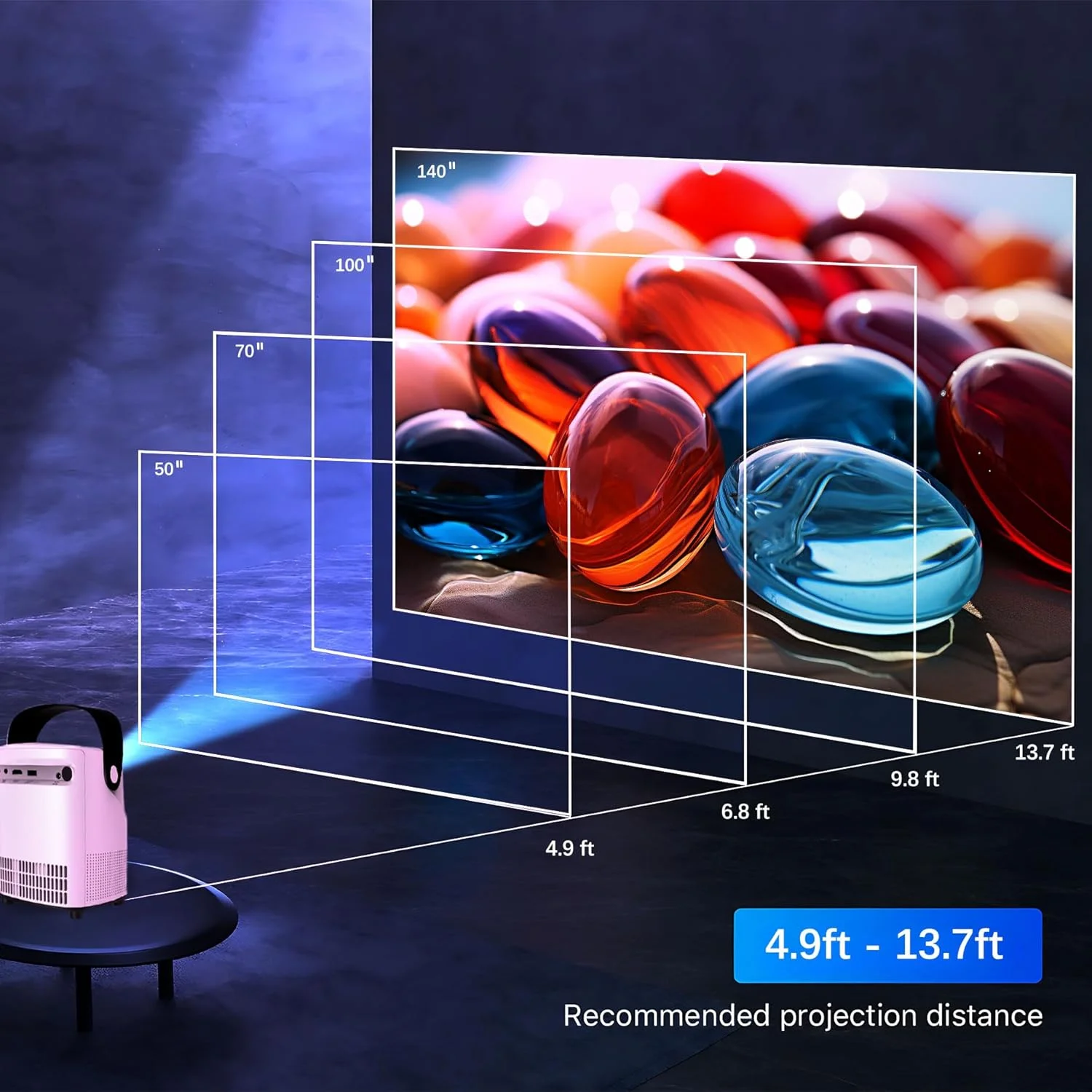 پروژکتور Unitedtime با WiFi و بلوتوث، رزولوشن اصلی 1080p، پشتیبانی از 4K، روشنایی 12000 لومن، قابل حمل، دارای پایه تاشو یکپارچه، مناسب برای سینمای خانگی، پشتیبانی از HDMI، USB، PC، TV Box، تلفن های iOS و Android پروژکتور Unitedtime با WiFi و بلوتوث، رزولوشن اصلی 1080p، پشتیبانی از 4K، روشنایی 12000 لومن، قابل حمل، دارای پایه تاشو یکپارچه، مناسب برای سینمای خانگی، پشتیبانی از HDMI، USB، PC، TV Box، تلفن های iOS و Android