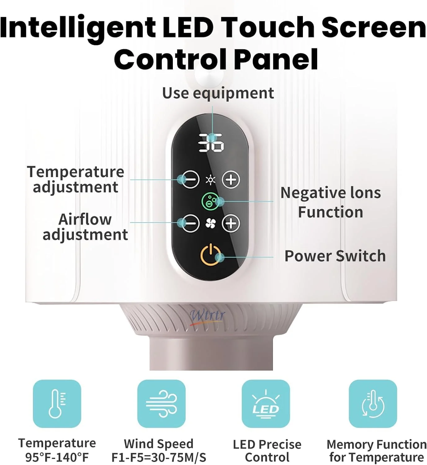 دستگاه خشک کن حیوانات خانگی Wtrtr، دمنده پرقدرت با سرعت بالا برای سگ و گربه (BLX01A)