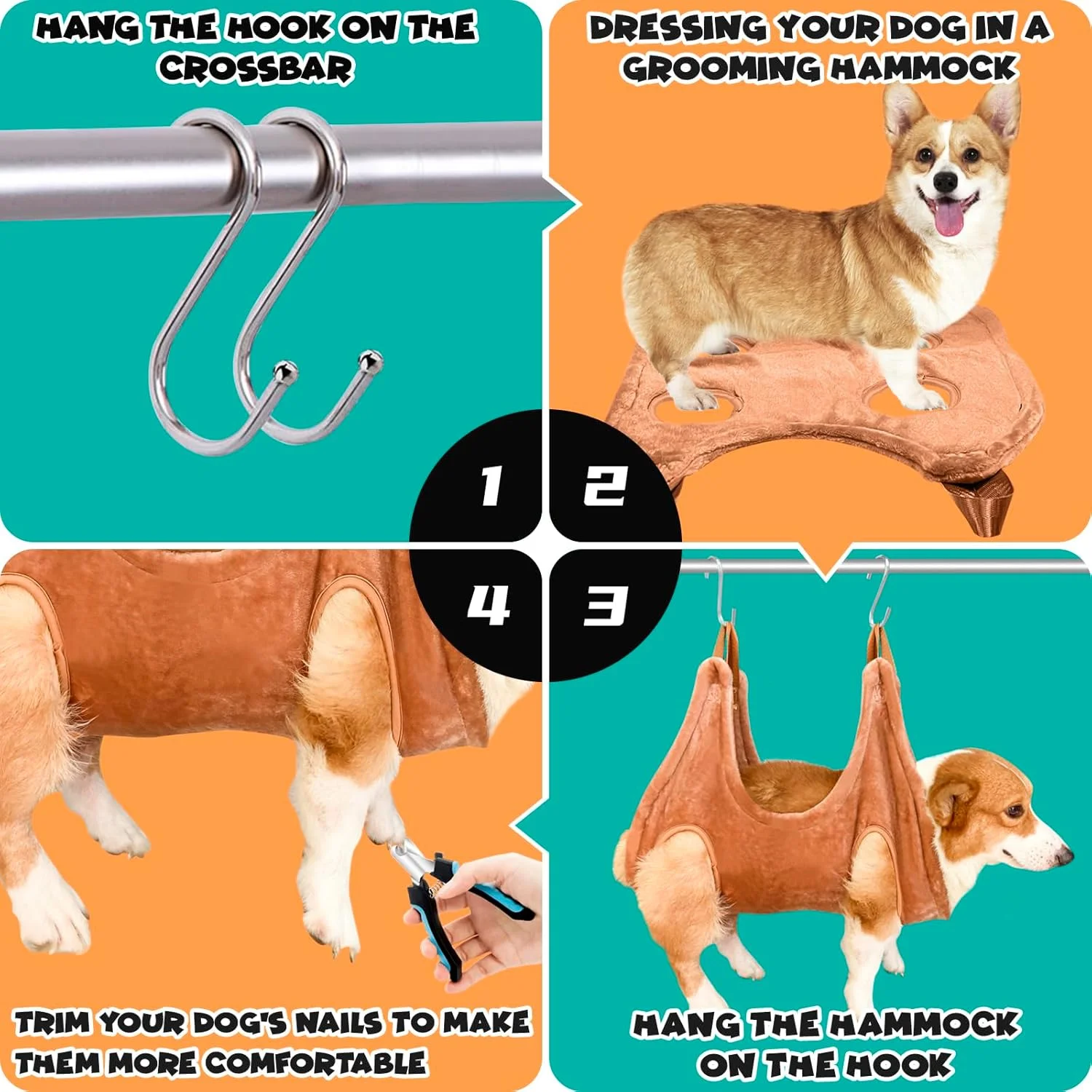 ست پیرایش سگ WSCXSC، لوازم پیرایش سگ، تاب پیرایش سگ، هارنس پیرایش سگ، ناخن گیر سگ، سوهان ناخن سگ، قلاب، ست تاب سگ برای کوتاه کردن ناخن/کوتاه کردن مو (قهوه ای، XS) ست پیرایش سگ WSCXSC، لوازم پیرایش سگ، تاب پیرایش سگ، هارنس پیرایش سگ، ناخن گیر سگ، سوهان ناخن سگ، قلاب، ست تاب سگ برای کوتاه کردن ناخن/کوتاه کردن مو (قهوه ای، XS)