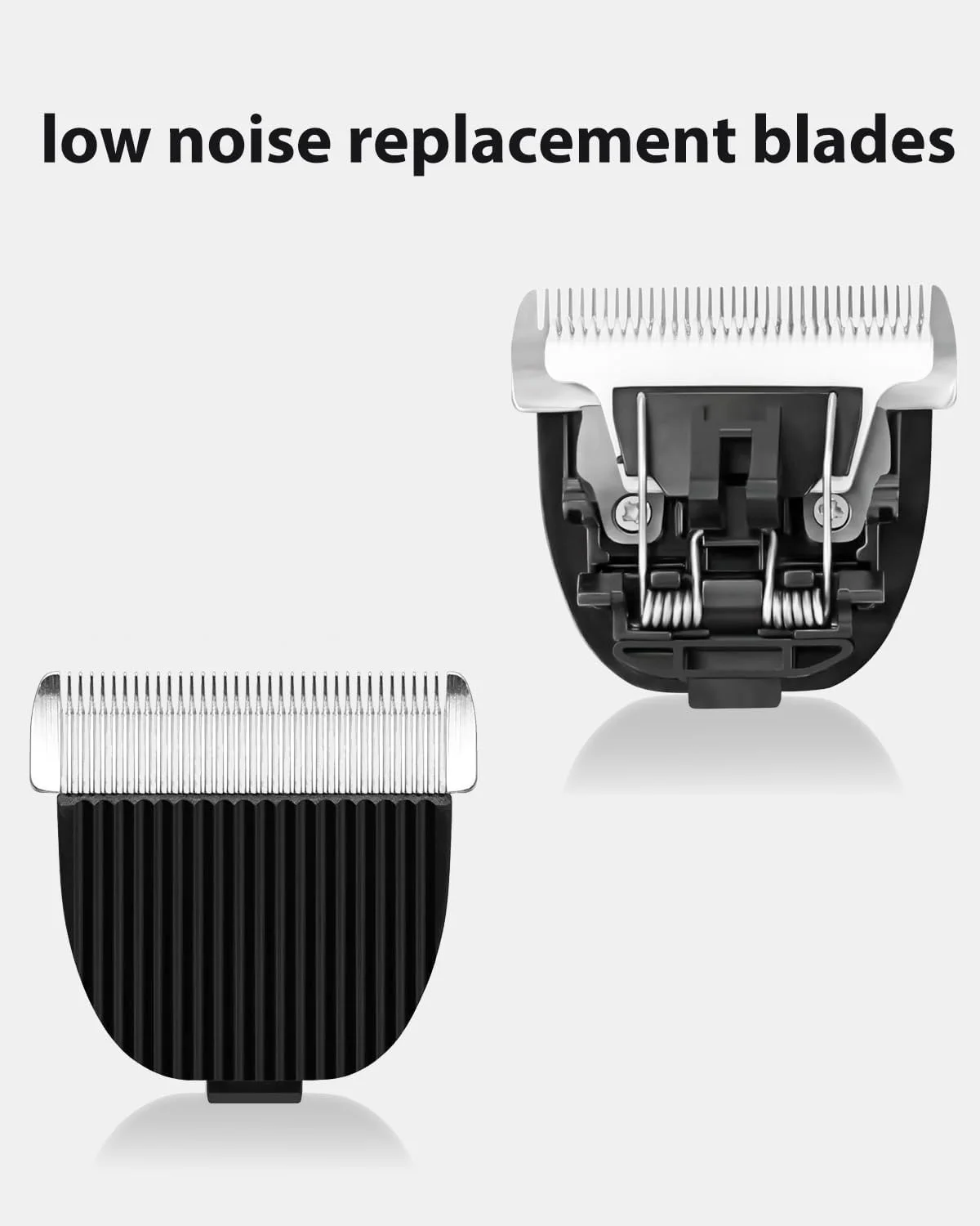 تیغه یدکی ماشین اصلاح حیوانات خانگی مدل wotdmu بسته 2 عددی، تیغه های جایگزین ماشین اصلاح سگ با صدای کم سازگار با ماشین اصلاح سگ ONEISALL، برس تمیز کننده، مشکی