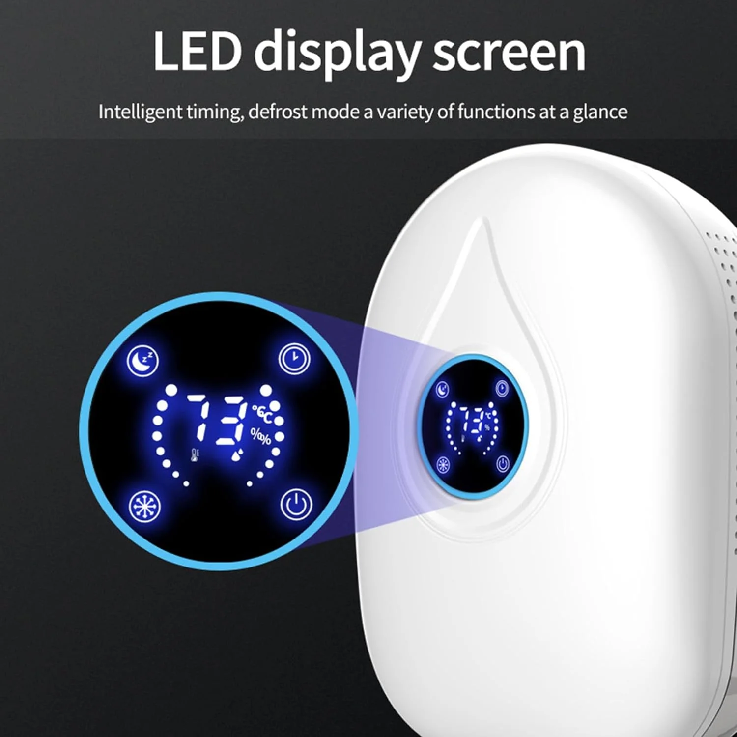 رطوبت گیر کوچک خانگی WTHOME مناسب اتاق خواب با کنترل از راه دور، رطوبت گیر زیرزمین 110-220 ولت برای حفظ رطوبت داخلی، B