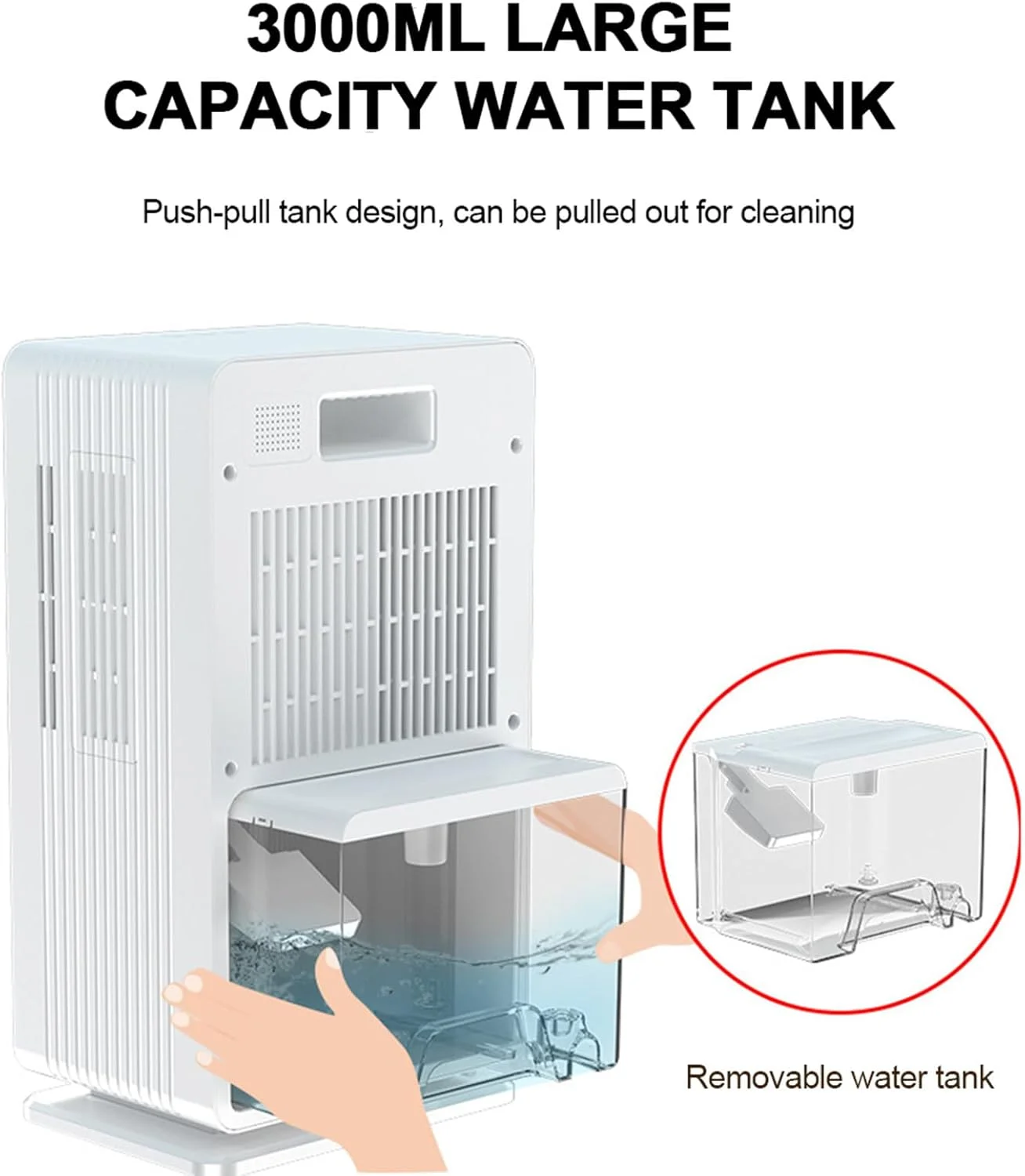 رطوبت گیر WTHOME، رطوبت گیر هوا برای اتاق خواب، ظرفیت بزرگ جذب رطوبت، خشک کننده رطوبت داخلی، رطوبت گیر خانگی 60 وات، مشکی رطوبت گیر WTHOME، رطوبت گیر هوا برای اتاق خواب، ظرفیت بزرگ جذب رطوبت، خشک کننده رطوبت داخلی، رطوبت گیر خانگی 60 وات، مشکی