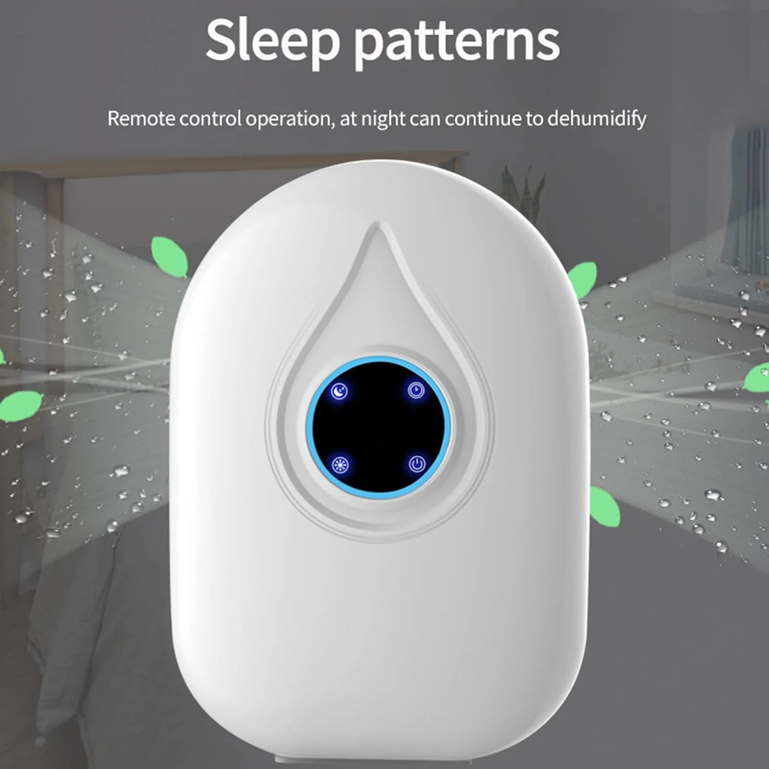 رطوبت گیر کوچک خانگی WTHOME مناسب اتاق خواب با کنترل از راه دور، رطوبت گیر زیرزمین 110-220 ولت برای حفظ رطوبت داخلی، B