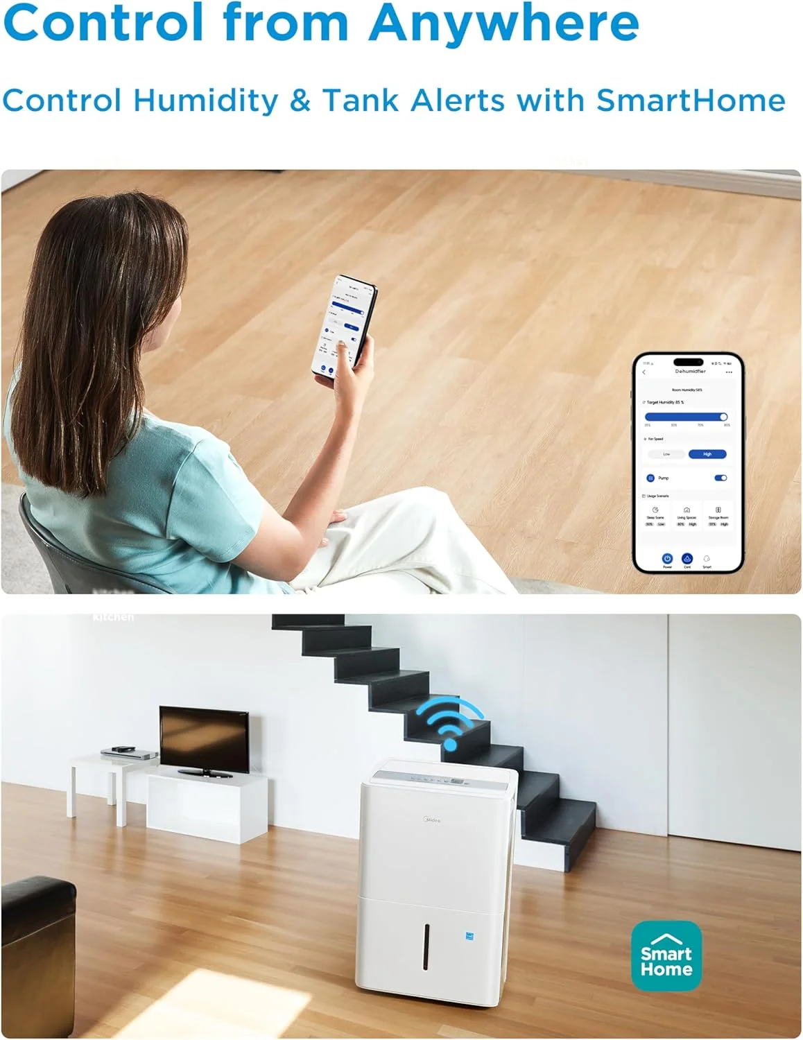 دستگاه رطوبت گیر میدیا با ظرفیت 1500 فوت مربع دارای گواهینامه Energy Star و فیلتر هوای قابل استفاده مجدد 22 پینت - ایده آل برای زیرزمین، اتاق های بزرگ و متوسط و حمام (سفید) دستگاه رطوبت گیر میدیا با ظرفیت 1500 فوت مربع دارای گواهینامه Energy Star و فیلتر هوای قابل استفاده مجدد 22 پینت - ایده آل برای زیرزمین، اتاق های بزرگ و متوسط و حمام (سفید)