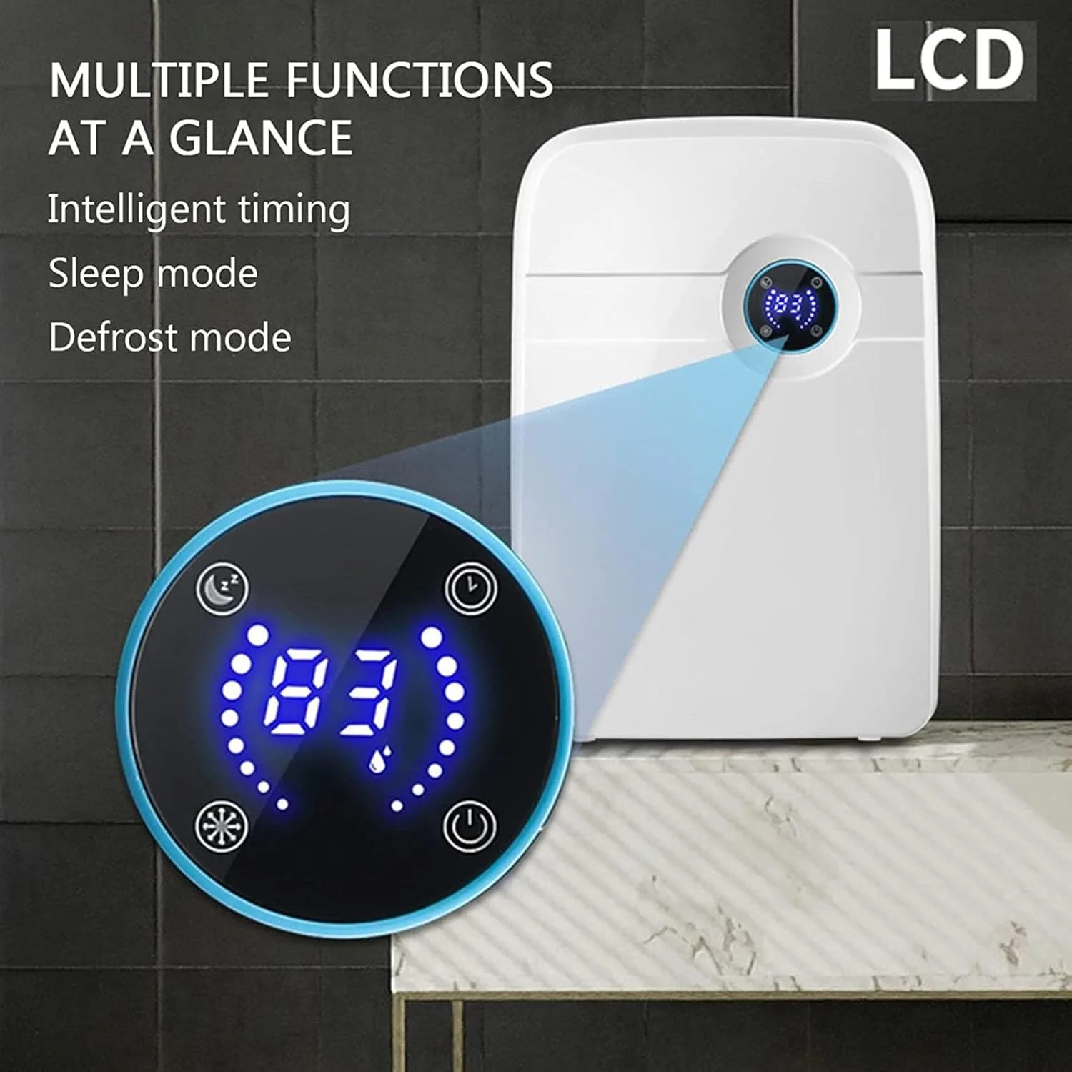 رطوبت گیر کوچک خانگی 2.5 لیتری MAHWTF، مناسب فضای 5-20 متر مربع، 25 وات، دارای کنترل از راه دور/لوله آب خارجی، برای جذب رطوبت زیرزمین رطوبت گیر کوچک خانگی 2.5 لیتری MAHWTF، مناسب فضای 5-20 متر مربع، 25 وات، دارای کنترل از راه دور/لوله آب خارجی، برای جذب رطوبت زیرزمین