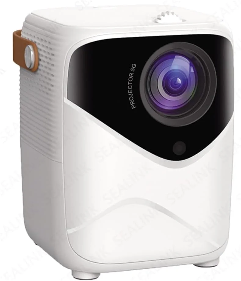 پروژکتور مینی قابل حمل MIRHA: 1080P با وضوح فوق العاده 4K، اندروید 10.0، وای فای 5G، بلوتوث، HDMI - ایده آل برای سینمای خانگی، کلاس درس و دفتر (سفید)