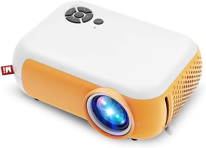 پروژکتور مینیاتوری موبایل A10 جدید، خانگی، قابل حمل، با کیفیت 4K HD و پشتیبانی از 1080P، مینی پروژکتور هوشمند، سفید و زرد، نسخه نمایشگر یکسان تلفن همراه، مقررات اروپا