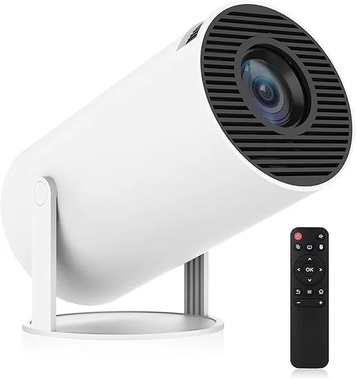 پروژکتور مینی هوشمند دو بانده وای فای 5G قابل حمل – 1080P HD، اندروید 12، انعکاس بی‌سیم، سازگار با دستگاه‌های iOS، Android و Windows