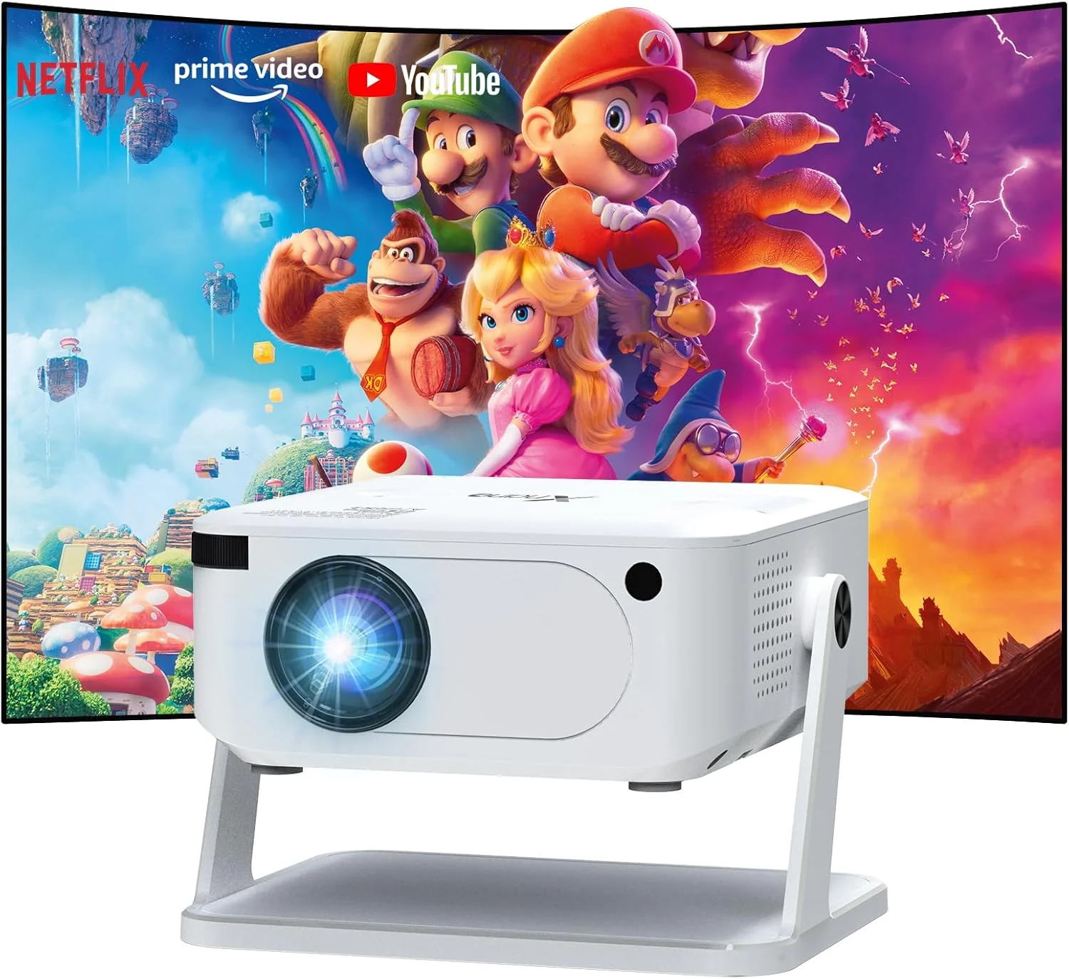 پروژکتور مینی Xnano، پروژکتور قابل حمل با پشتیبانی از 4K، پروژکتور ویدئویی 200 ANSI، پروژکتور فیلم سازگار با IOS/Android/Windows/TV Stick/USB/HDMI برای استفاده در داخل/خارج از منزل پروژکتور مینی Xnano، پروژکتور قابل حمل با پشتیبانی از 4K، پروژکتور ویدئویی 200 ANSI، پروژکتور فیلم سازگار با IOS/Android/Windows/TV Stick/USB/HDMI برای استفاده در داخل/خارج از منزل