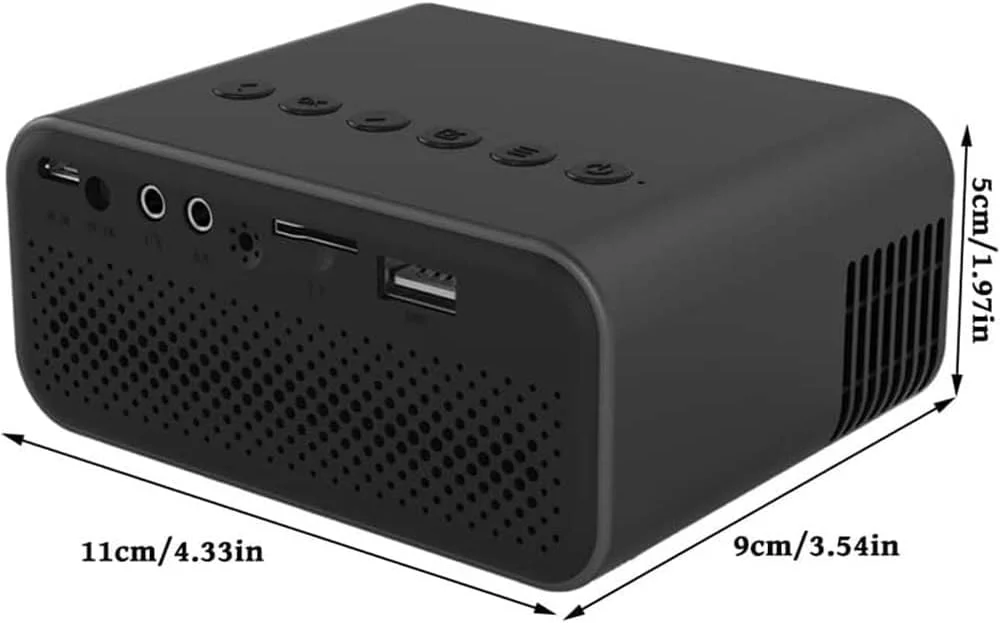 مینی پروژکتور جیبی - پروژکتور فیلم قابل حمل HD با قابلیت آینه کردن صفحه نمایش تلفن، طراحی مشکی جمع و جور برای سرگرمی خانگی، مسافرت، بازی، ارائه ها و اتصال بی سیم آسان مینی پروژکتور جیبی - پروژکتور فیلم قابل حمل HD با قابلیت آینه کردن صفحه نمایش تلفن، طراحی مشکی جمع و جور برای سرگرمی خانگی، مسافرت، بازی، ارائه ها و اتصال بی سیم آسان