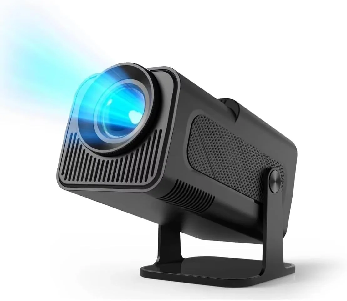 پروژکتور هوشمند مینی LCD 1080P – کیفیت اصلی Full HD، پشتیبانی از 4K، اصلاح خودکار Keystone، دوال WiFi6 و BT5.0، روشنایی 300 انسی لومن – سینمای خانگی قابل حمل برای استفاده در فضای باز و داخلی