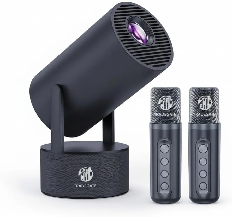 پروژکتور اسپیکر قابل حمل HT5 PRO با میکروفون دوگانه، پروژکتور LED 720P مینی سینمای خانگی با بلندگوهای داخلی، نمایشگر 130 اینچی، ورودی USB/HDMI/AV، برای فیلم، بازی، استفاده در فضای باز - سفید پروژکتور اسپیکر قابل حمل HT5 PRO با میکروفون دوگانه، پروژکتور LED 720P مینی سینمای خانگی با بلندگوهای داخلی، نمایشگر 130 اینچی، ورودی USB/HDMI/AV، برای فیلم، بازی، استفاده در فضای باز - سفید