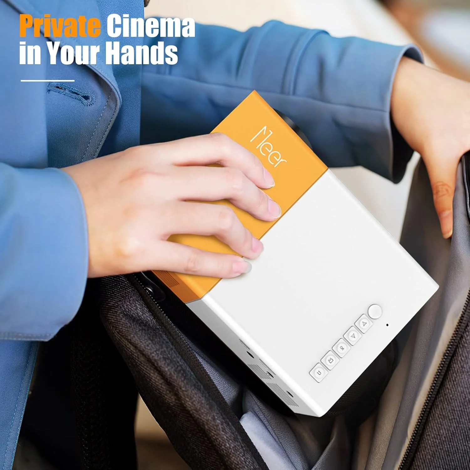 پروژکتور مینی Meer، پروژکتور ویدئویی LED LCD رنگی کامل قابل حمل پیکو برای ارائه کودکان، فیلم تلویزیونی ویدئویی، بازی مهمانی، سرگرمی در فضای باز با رابط های HDMI USB AV و کنترل از راه دور پروژکتور مینی Meer، پروژکتور ویدئویی LED LCD رنگی کامل قابل حمل پیکو برای ارائه کودکان، فیلم تلویزیونی ویدئویی، بازی مهمانی، سرگرمی در فضای باز با رابط های HDMI USB AV و کنترل از راه دور