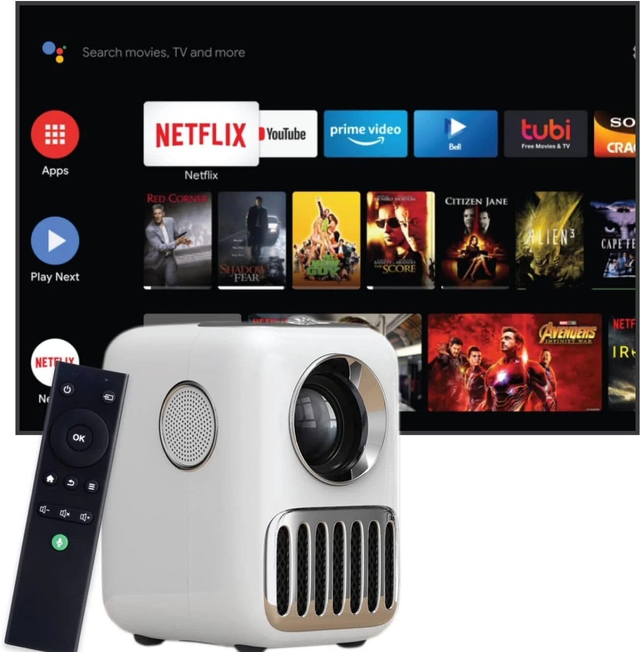 پروژکتور قابل حمل Wanbo مدل T2R MAX، کیفیت 4K، رزولوشن 1080P، دارای سیستم عامل اندروید داخلی، طراحی رترو نوآورانه، مناسب برای شب های فیلم در خانه، کنفرانس در دفتر، مدرسه و غیره. پروژکتور قابل حمل Wanbo مدل T2R MAX، کیفیت 4K، رزولوشن 1080P، دارای سیستم عامل اندروید داخلی، طراحی رترو نوآورانه، مناسب برای شب های فیلم در خانه، کنفرانس در دفتر، مدرسه و غیره.