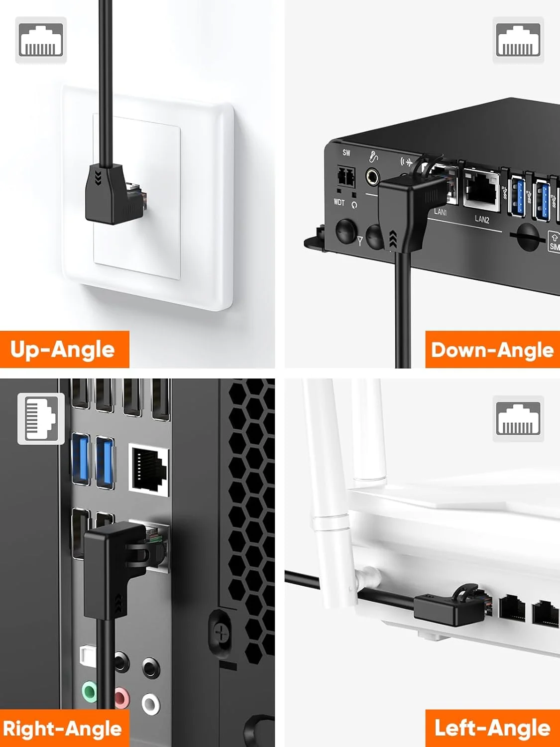 CableCreation CAT6 Ethernet Extension Cable, Shielded 8P8C Ethernet Patch Cable,Up Angled Support Bandwidth Up To 250mhz,1.6ft/0.5m,Black CableCreation CAT6 Ethernet Extension Cable, Shielded 8P8C Ethernet Patch Cable,Up Angled Support Bandwidth Up To 250mhz,1.6ft/0.5m,Black