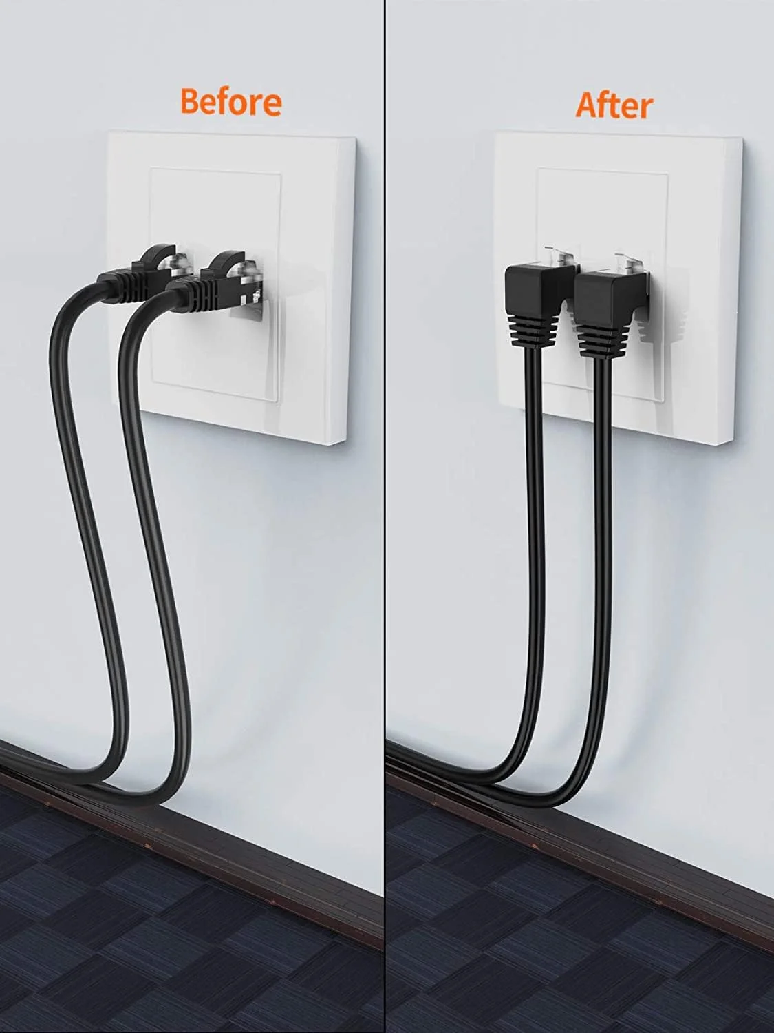 CableCreation CAT6 Ethernet Extension Cable, Shielded 8P8C Ethernet Patch Cable,Up Angled Support Bandwidth Up To 250mhz,1.6ft/0.5m,Black CableCreation CAT6 Ethernet Extension Cable, Shielded 8P8C Ethernet Patch Cable,Up Angled Support Bandwidth Up To 250mhz,1.6ft/0.5m,Black