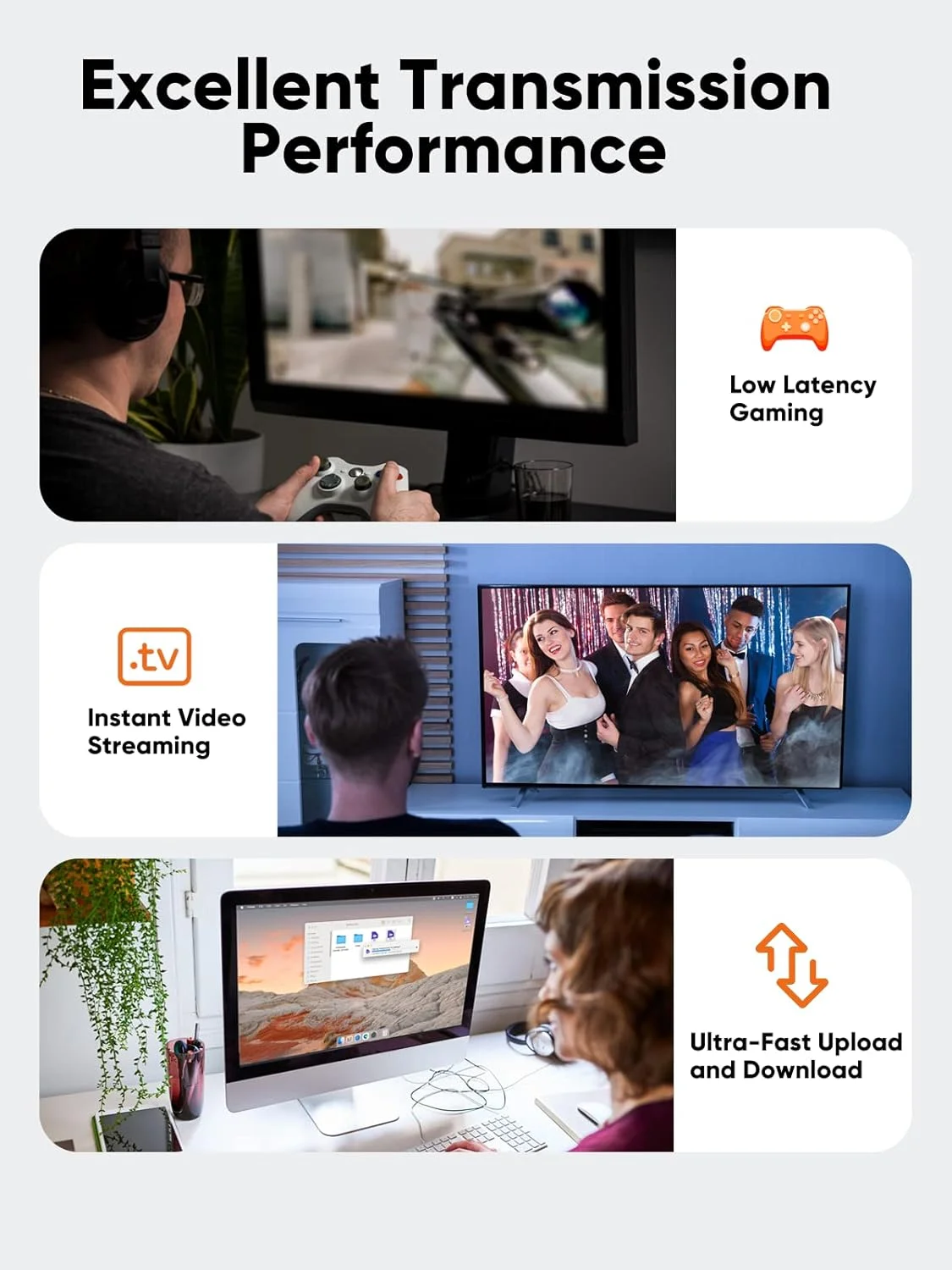 CableCreation Ultra Slim Cat6a Ethernet Cable Up Angle UTP Network Patch Cable Cat 6a (Category 6), 0.5m(1.64FT), Black CableCreation Ultra Slim Cat6a Ethernet Cable Up Angle UTP Network Patch Cable Cat 6a (Category 6), 0.5m(1.64FT), Black