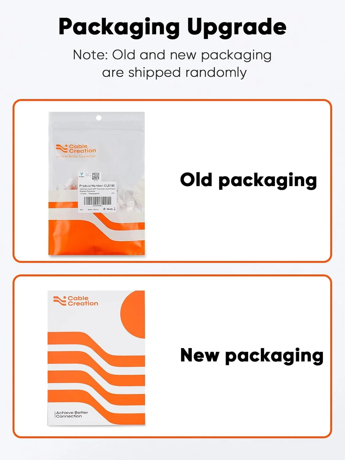 Cat6 RJ45 Ends, CableCreation 100-PACK Cat6 Connector, Cat6 / Cat5e RJ45 Connector, Ethernet Cable Crimp Connectors UTP Network Plug for Solid Wire and Standard Cable, Transparent Cat6 RJ45 Ends, CableCreation 100-PACK Cat6 Connector, Cat6 / Cat5e RJ45 Connector, Ethernet Cable Crimp Connectors UTP Network Plug for Solid Wire and Standard Cable, Transparent