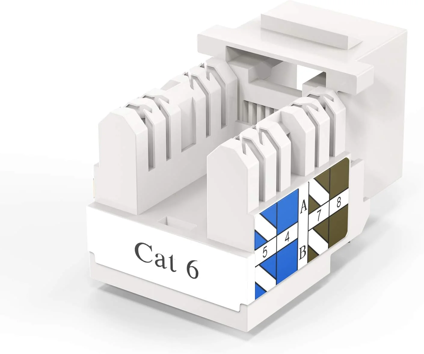 CableCreation Cat6 Keystone Jacks, CableCreation 10-Pack RJ45 Keystone Jack UL Listed, Ethernet Keystone Modular Female Connectors, White CableCreation Cat6 Keystone Jacks, CableCreation 10-Pack RJ45 Keystone Jack UL Listed, Ethernet Keystone Modular Female Connectors, White
