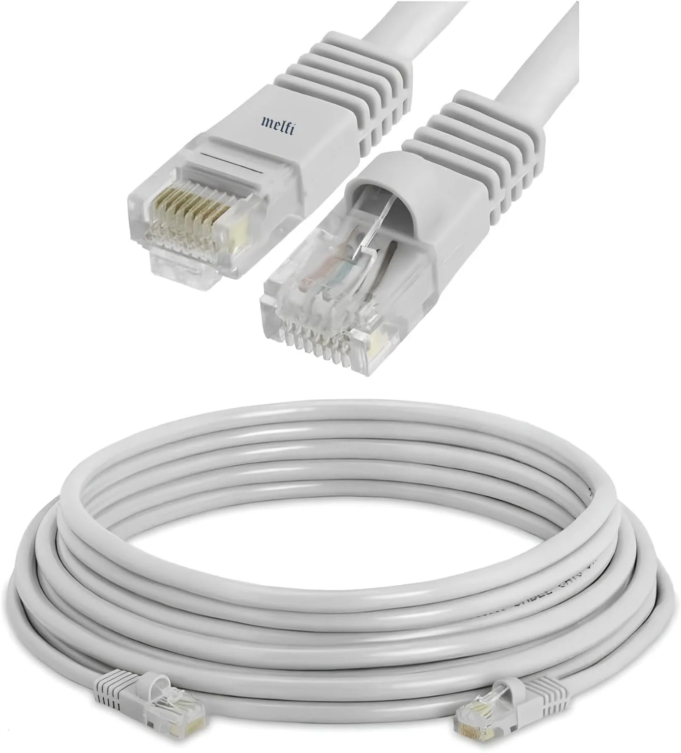 کابل پچ RJ45 Melfi - کابل اترنت Cat 6، کابل شبکه پرسرعت برای اینترنت، بازی و استریم (1 متر)