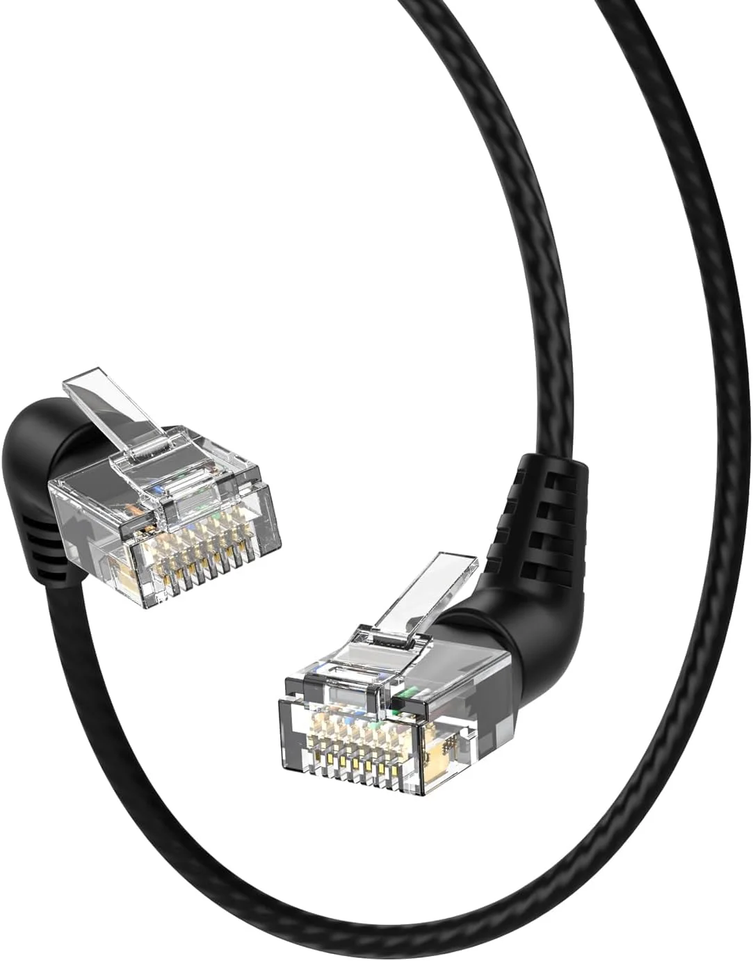 کابل شبکه CableCreation CAT6A Ethernet UTP Booted، کابل شبکه CAT6A LAN با قابلیت چرخش 360 درجه با کانکتور RJ45، سیم پچ 32AWG 10Gbps 500MHz سرعت بالا برای بازی، PS5، Xbox، مودم، PC، 0.25 متر