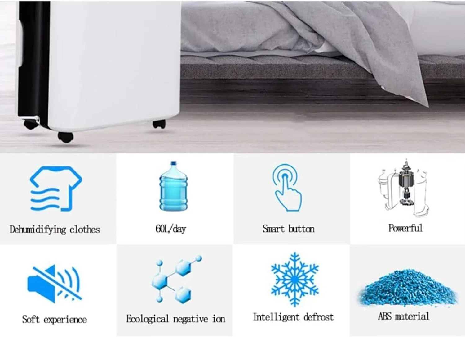 دستگاه رطوبت گیر MAHWTF، تصفیه کننده هوا، خشک کن هوا، خشک کن سریع 1 ساعته، کم صدا، قدرت رطوبت گیری بالا 60 لیتری، مناسب برای ویلا و زیرزمین 120 متری دستگاه رطوبت گیر MAHWTF، تصفیه کننده هوا، خشک کن هوا، خشک کن سریع 1 ساعته، کم صدا، قدرت رطوبت گیری بالا 60 لیتری، مناسب برای ویلا و زیرزمین 120 متری