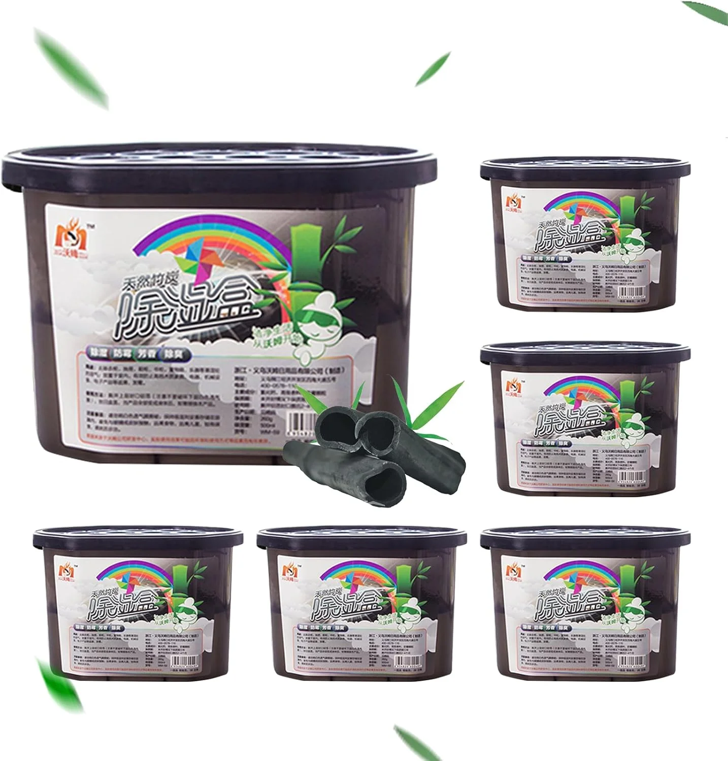 هومارکت رطوبت گیر خانگی جاذب رطوبت زغال فعال و از بین برنده بو، ضد کپک و خوشبو کننده رطوبت گیر کمد لباس (6 عددی)