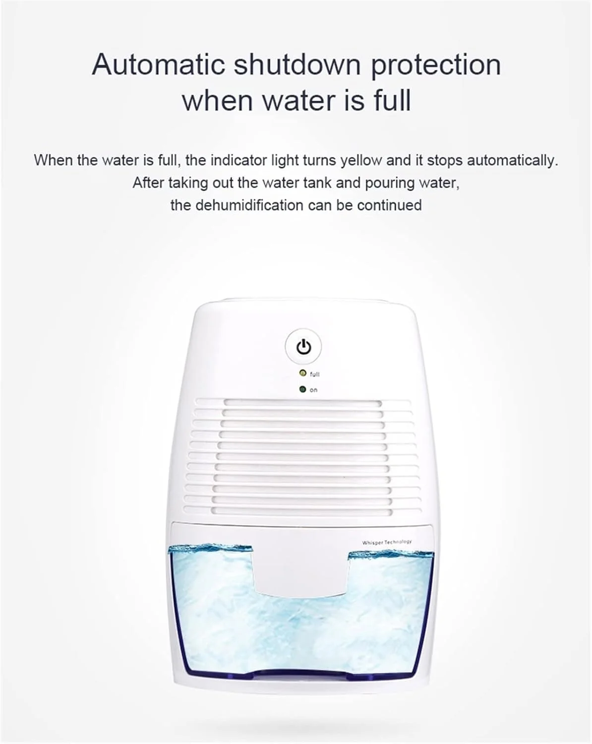 رطوبت گیر کوچک خانگی، مینی رطوبت گیر جذب کننده رطوبت، دستگاه خشک کن هوا برقی خنک کننده برای اتاق خواب آشپزخانه 500 میلی لیتر صنعتی