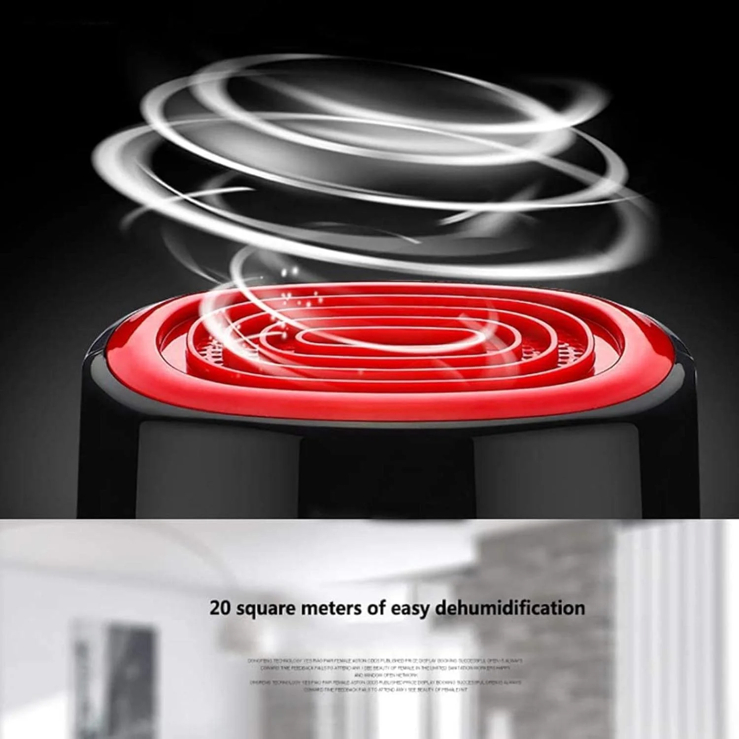 رطوبت گیر خانگی MAHWTF، جاذب رطوبت، ساخته شده از ABS، قابل حمل، کوچک، رطوبت گیر برقی مشکی، بی صدا، 500 میلی لیتر، مناسب برای حذف رطوبت آشپزخانه، اتاق خواب، دفتر، گاراژ