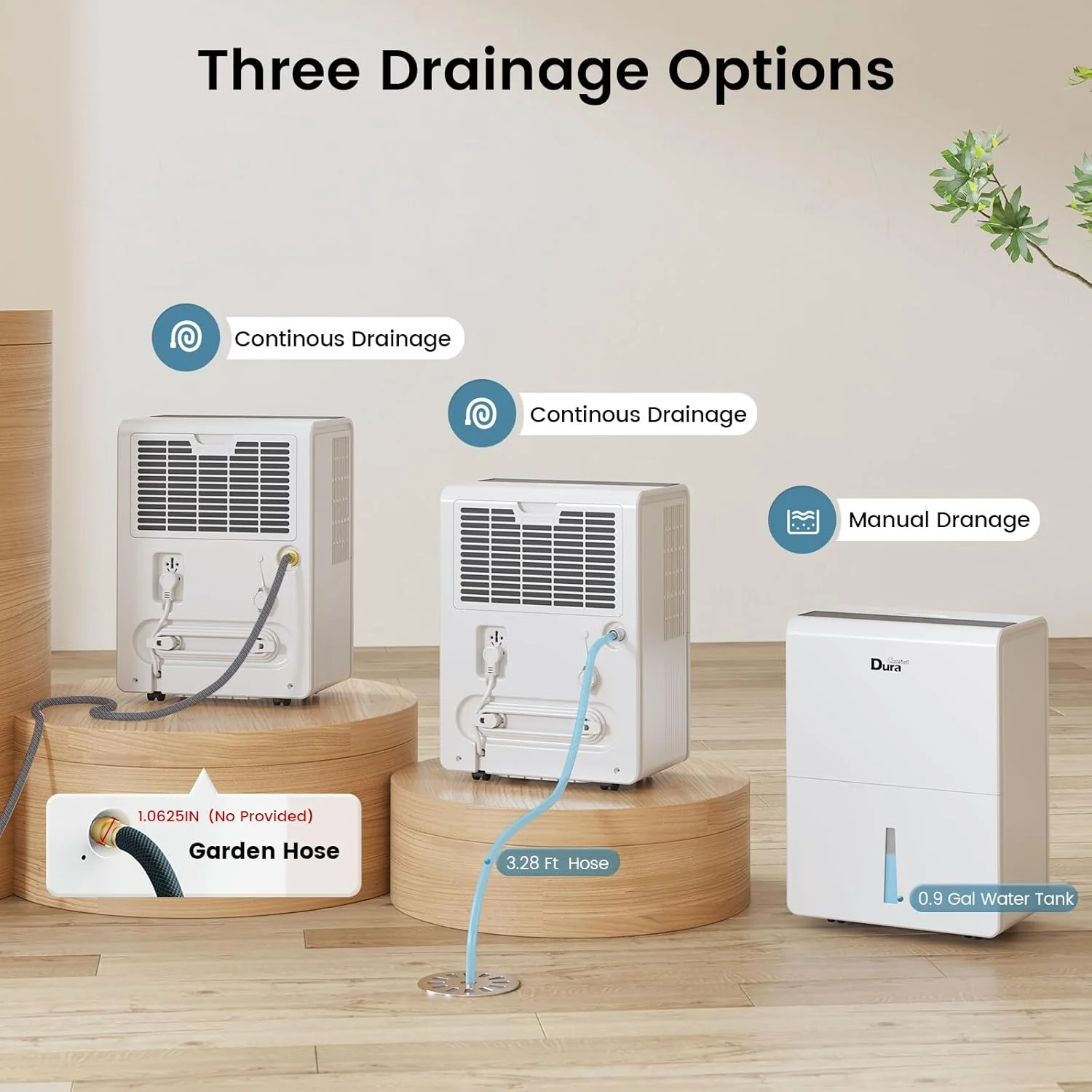 رطوبت گیر DuraComfort مناسب برای خانه و زیرزمین تا 325 متر مربع با تخلیه خودکار یا دستی دارای گواهینامه Energy Star و وای فای هوشمند برای اتاق های کوچک تا متوسط و حمام، سفید رطوبت گیر DuraComfort مناسب برای خانه و زیرزمین تا 325 متر مربع با تخلیه خودکار یا دستی دارای گواهینامه Energy Star و وای فای هوشمند برای اتاق های کوچک تا متوسط و حمام، سفید