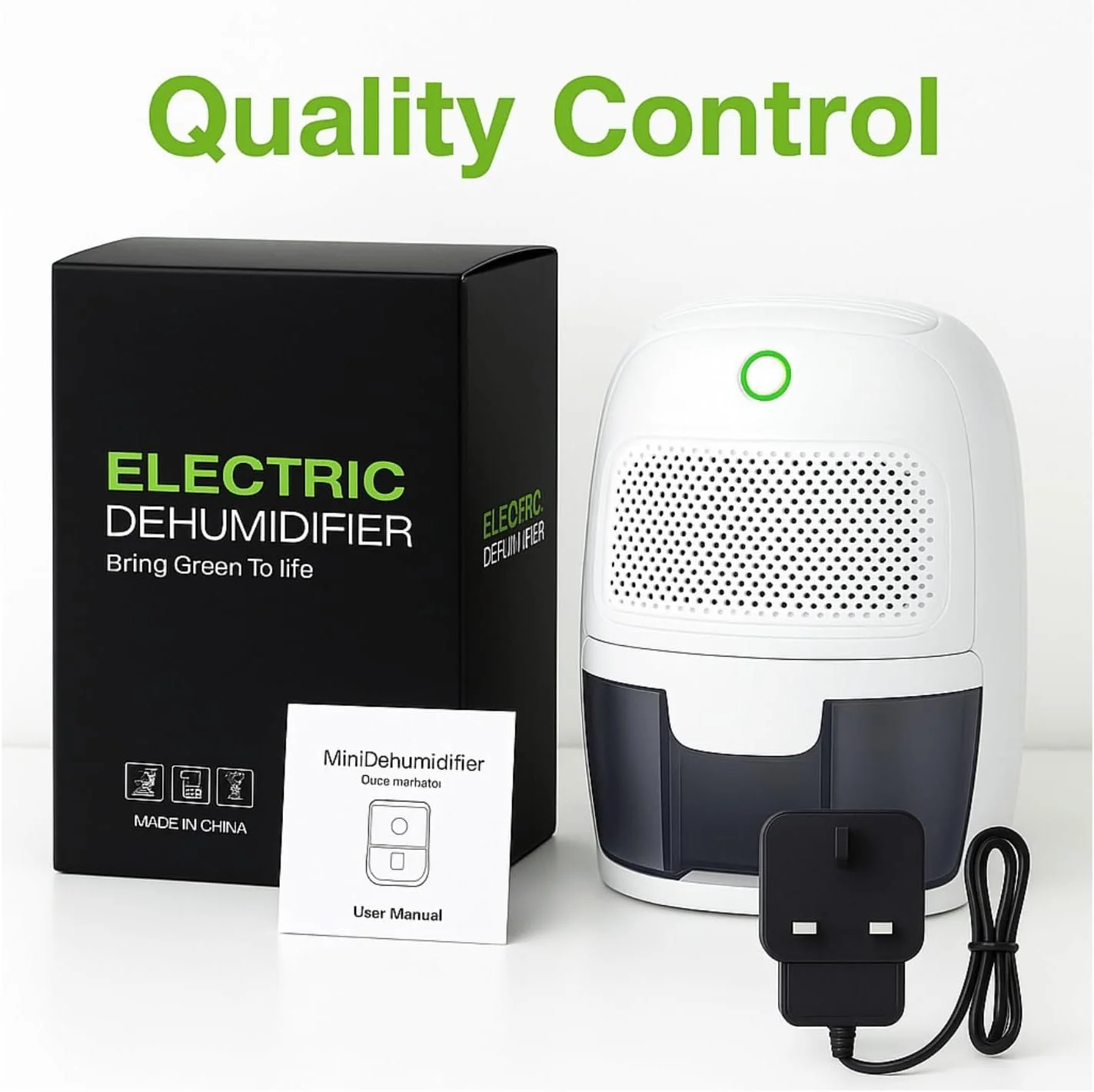 رطوبت گیر کوچک با مخزن آب 600 میلی لیتری، رطوبت زدای قابل حمل فوق العاده بی صدا پلتیر برای اتاق خواب 20 متر مربعی / 215 فوت مربعی، حمام، کمد لباس، کاروان - خاموش شدن خودکار، LED سبز، خشک کن هوا با مصرف انرژی کارآمد DH500A