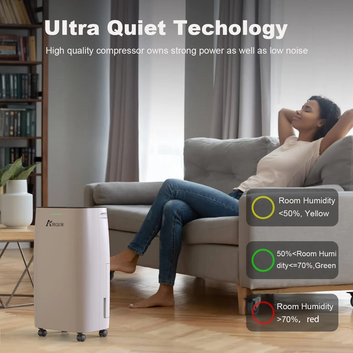 دستگاه رطوبت گیر 32 پینتی مناسب برای زیرزمین و اتاق بزرگ - 185 متر مربع، رطوبت گیر بی صدا با ظرفیت بالا برای خانه، حمام، زیرزمین - تخلیه مداوم خودکار برای حذف رطوبت، دارای قفل کودک دستگاه رطوبت گیر 32 پینتی مناسب برای زیرزمین و اتاق بزرگ - 185 متر مربع، رطوبت گیر بی صدا با ظرفیت بالا برای خانه، حمام، زیرزمین - تخلیه مداوم خودکار برای حذف رطوبت، دارای قفل کودک