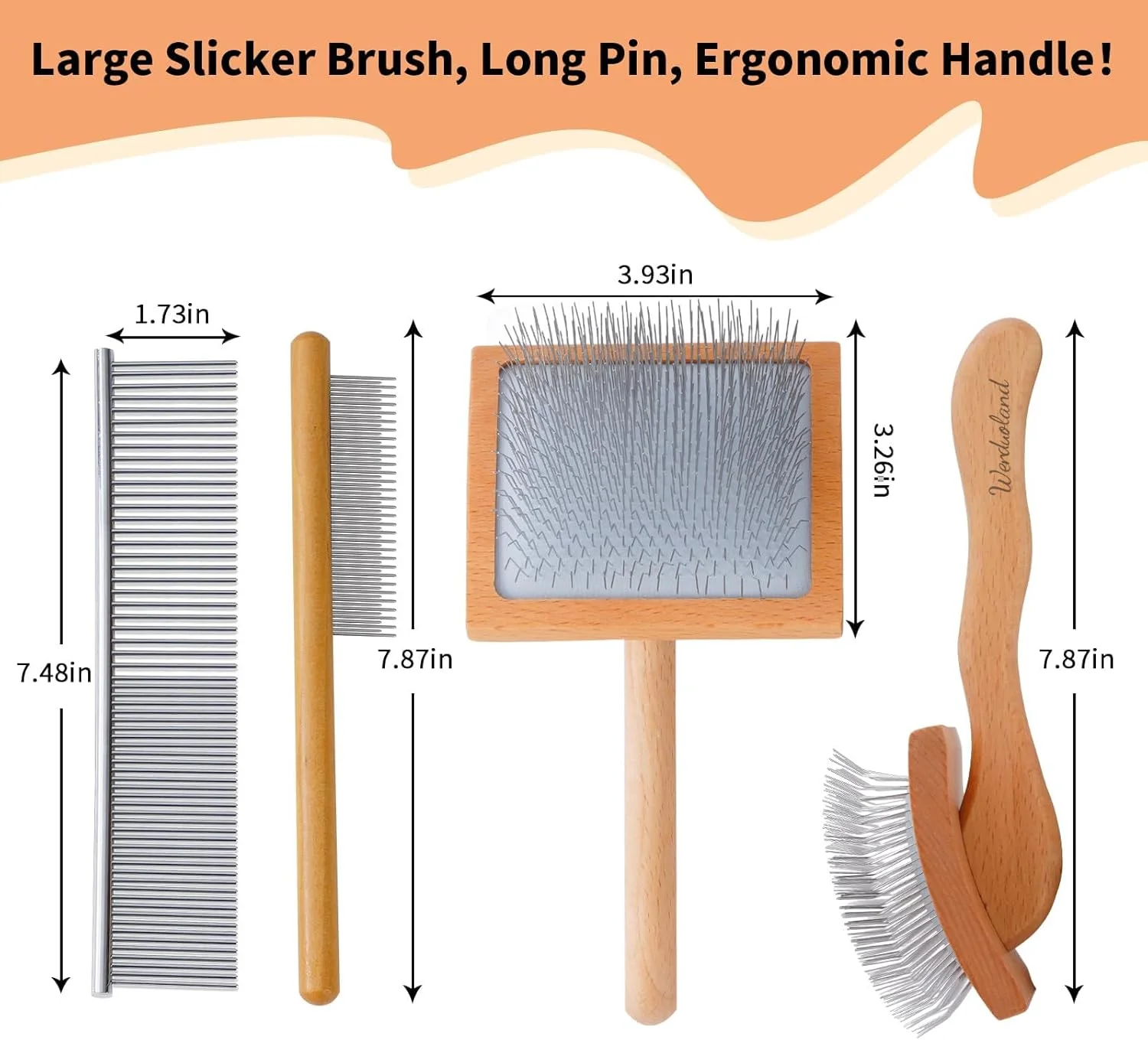 برس نرم کننده سگ Werduoland برای سگ های مو بلند، برس Doodle برای سگ ها، برس نرم کننده سگ بزرگ برای Goldendoodle ها با دسته چوبی جامد ارگونومیک، برس نظافت موی بلند برای سگ ها، چوب برس نرم کننده سگ Werduoland برای سگ های مو بلند، برس Doodle برای سگ ها، برس نرم کننده سگ بزرگ برای Goldendoodle ها با دسته چوبی جامد ارگونومیک، برس نظافت موی بلند برای سگ ها، چوب