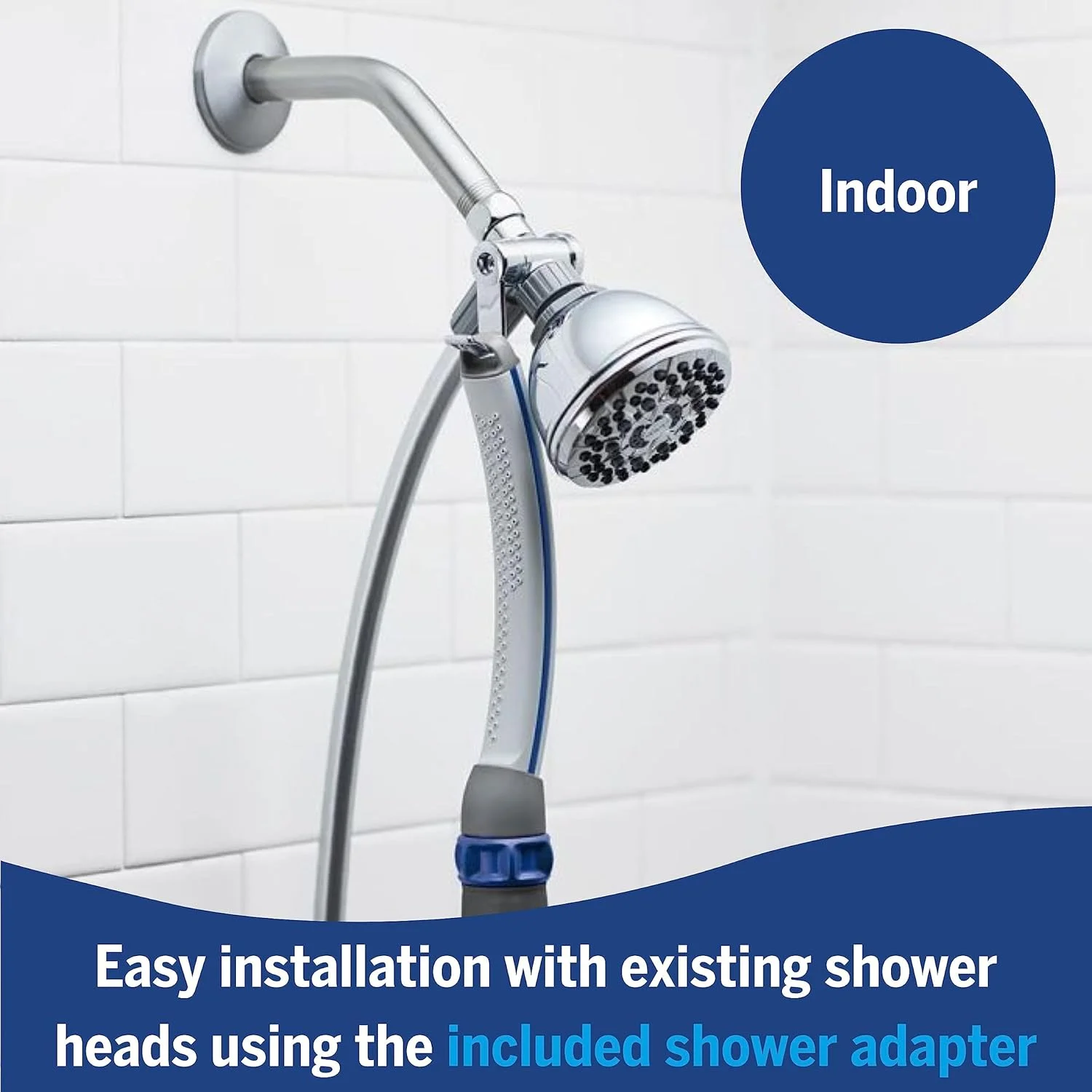 دوش سگ Waterpik Pet Wand Pro برای شستشوی سریع و آسان سگ، اسپری داخلی و خارجی شامل شلنگ انعطاف پذیر 8 فوتی، آبی/خاکستری، PPR-252E