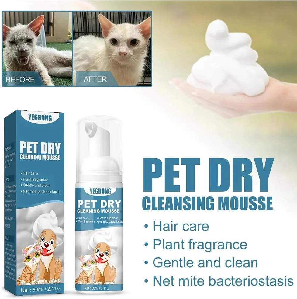 اسپری دئودورانت سگ بدون آب، از بین برنده بوی حیوانات خانگی و اسپری طراوت بخش آزونی برای گربه ها و سگ ها، اسپری نظافت حیوانات خانگی بدون نیاز به آبکشی برای خانه و مسافرت (ایمن و ماندگار)