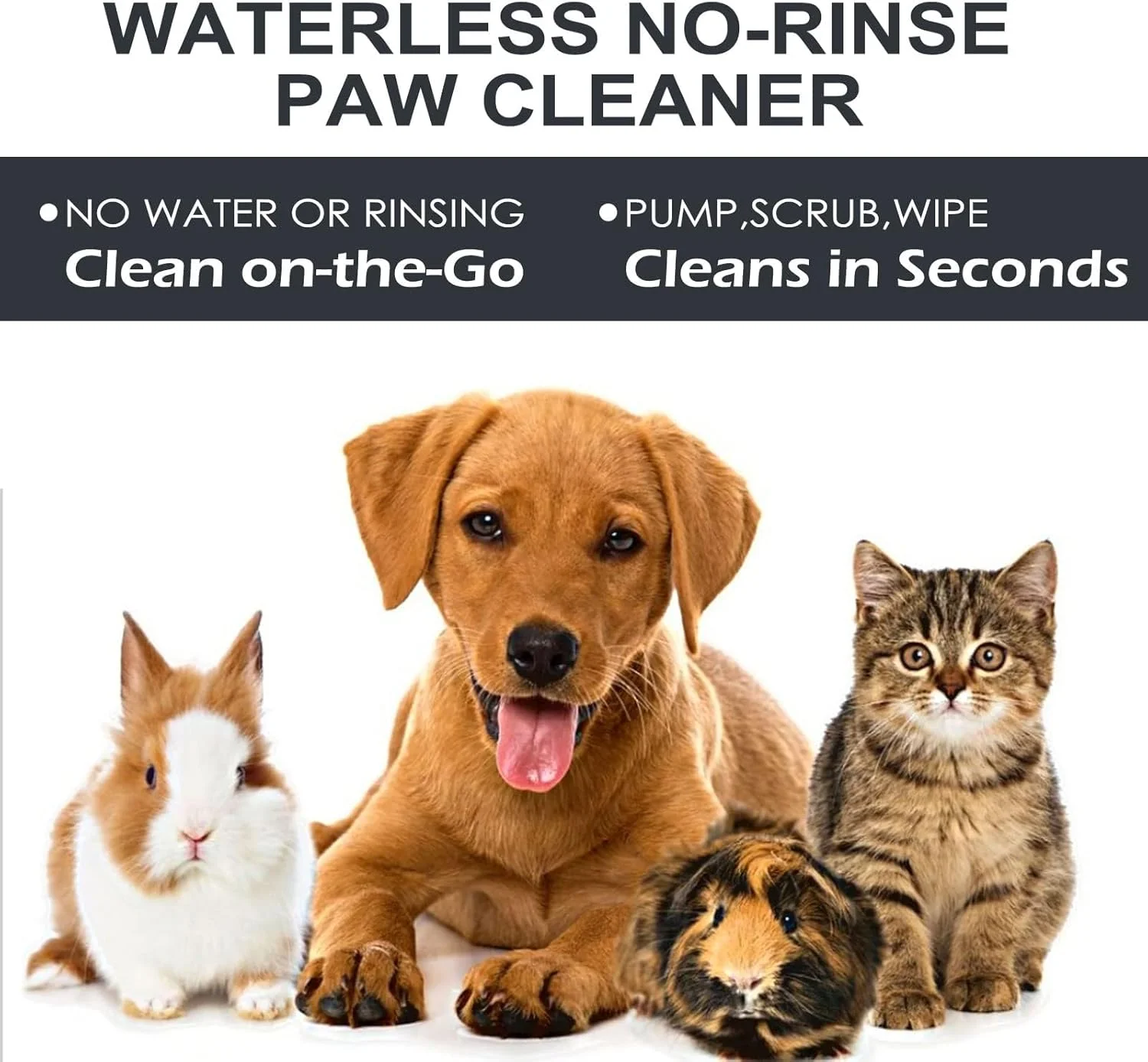 شامپو خشک تمیز کننده پنجه بدون آب برای سگ، گربه و حیوانات خانگی، پاک کننده فوم بدون نیاز به آبکشی Azonee با برس سیلیکونی، شامپو خشک برای تمیز کردن عمیق، ملایم و دارای pH متعادل برای توله سگ (100 میلی لیتر)