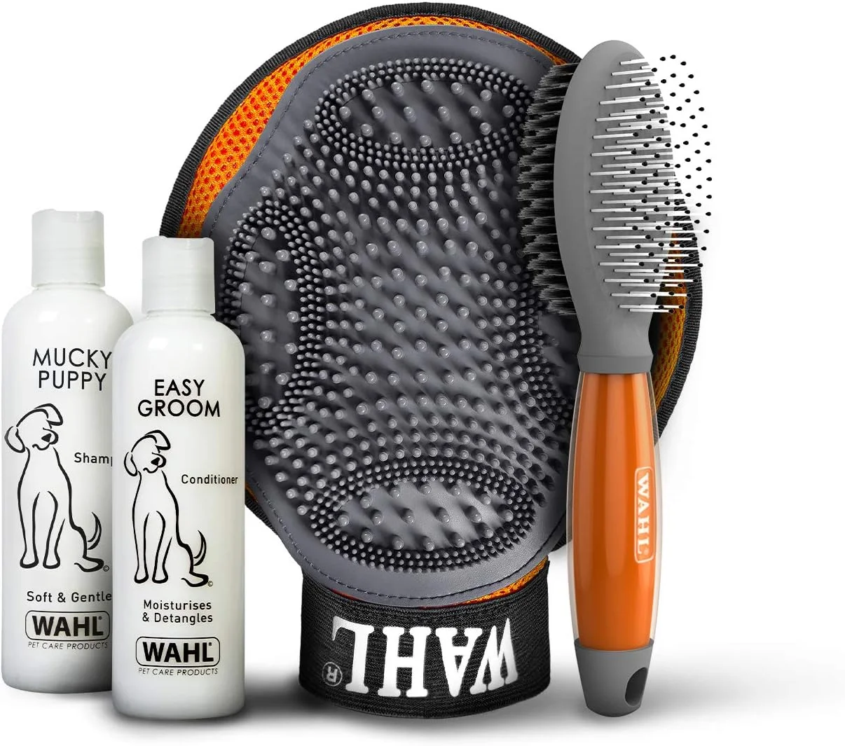 ست مراقبت از توله سگ وال، شامپو توله کثیف، نرم کننده سگ ایزی گروم، دستکش نظافت، دستکش پاک کننده موی حیوانات خانگی، برس دو طرفه، باز کردن گره موی حیوانات خانگی، نظافت حیوانات خانگی در خانه