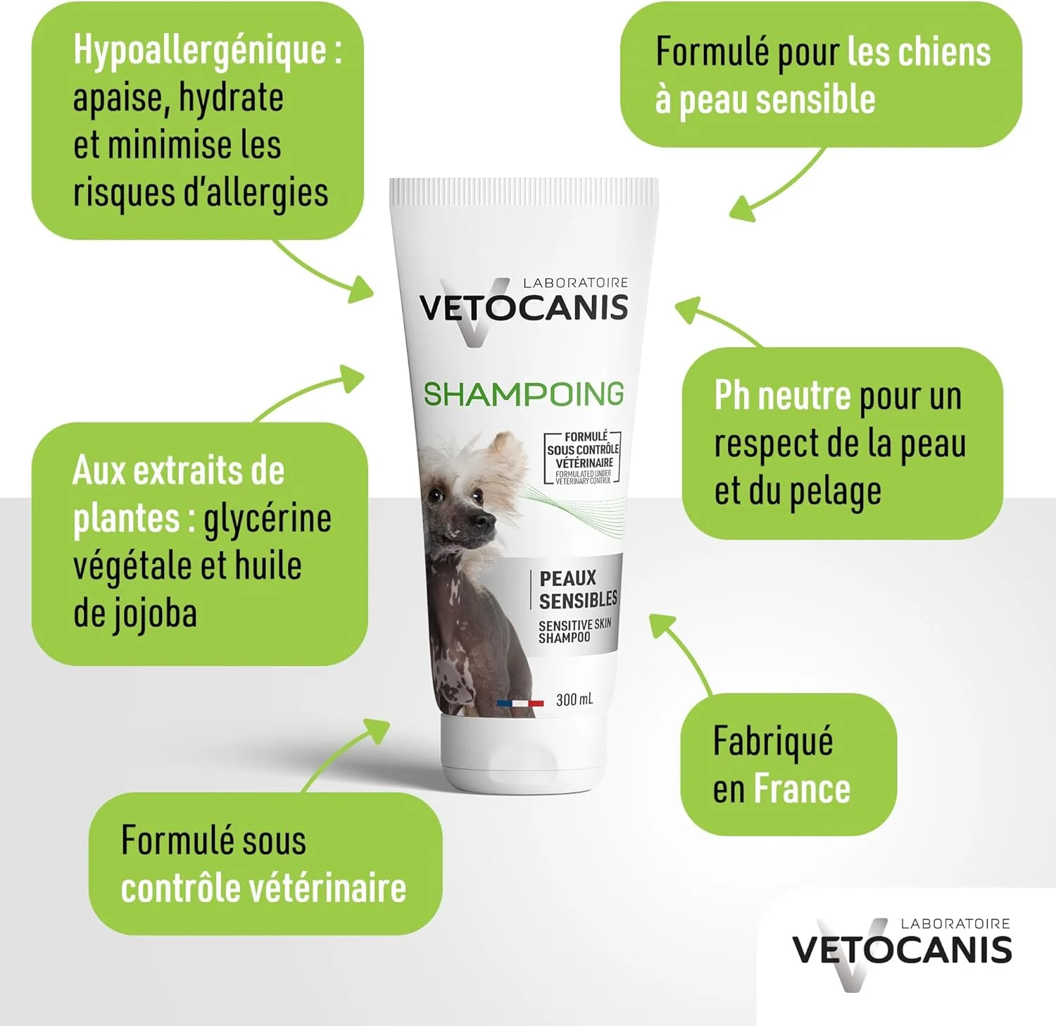 وتوکانیس AGRO - شامپو ضد حساسیت سگ 300 میلی لیتر VC