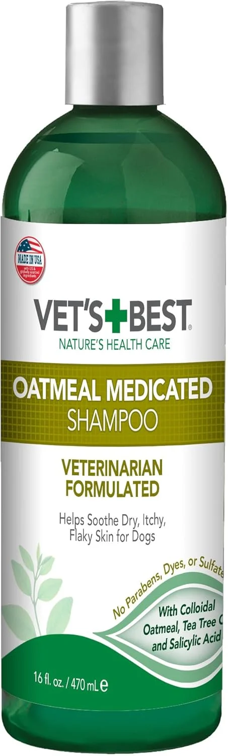 شامپو سگ دارویی جو دوسر Vet's Best، سفید، 473 میلی لیتر