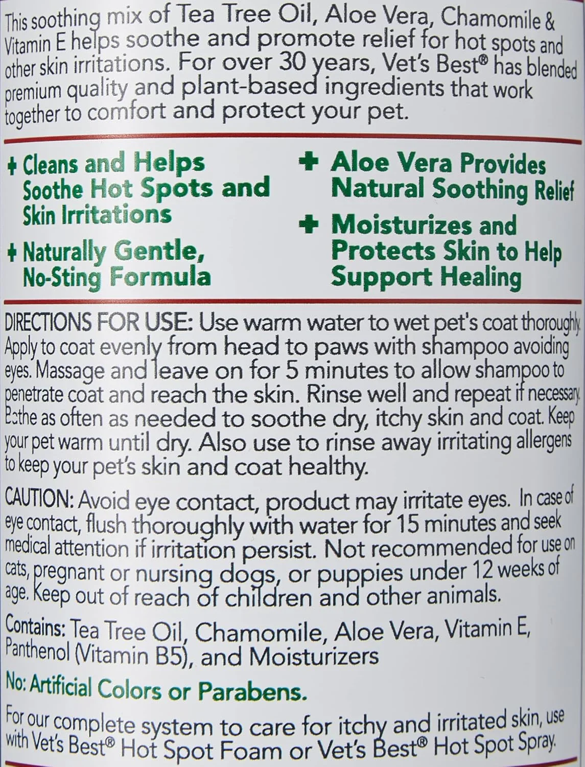 شامپو سگ ضد خارش و التیام بخش نقاط حساس وتز بست، سفید، 470 میلی لیتر