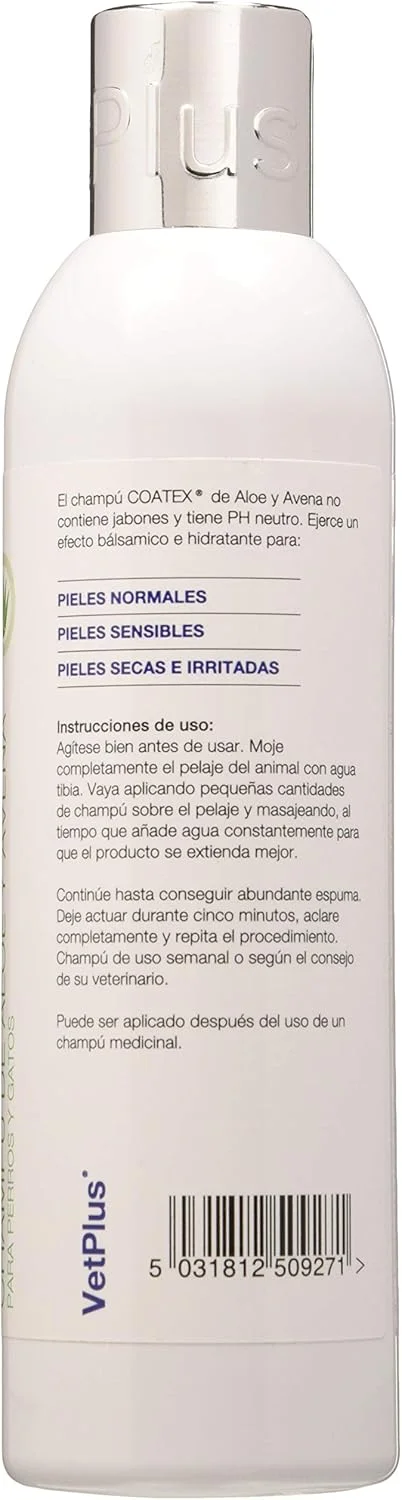 شامپو آلوئه ورا و جو دوسر VetPlus Coatex - 250 میلی لیتر