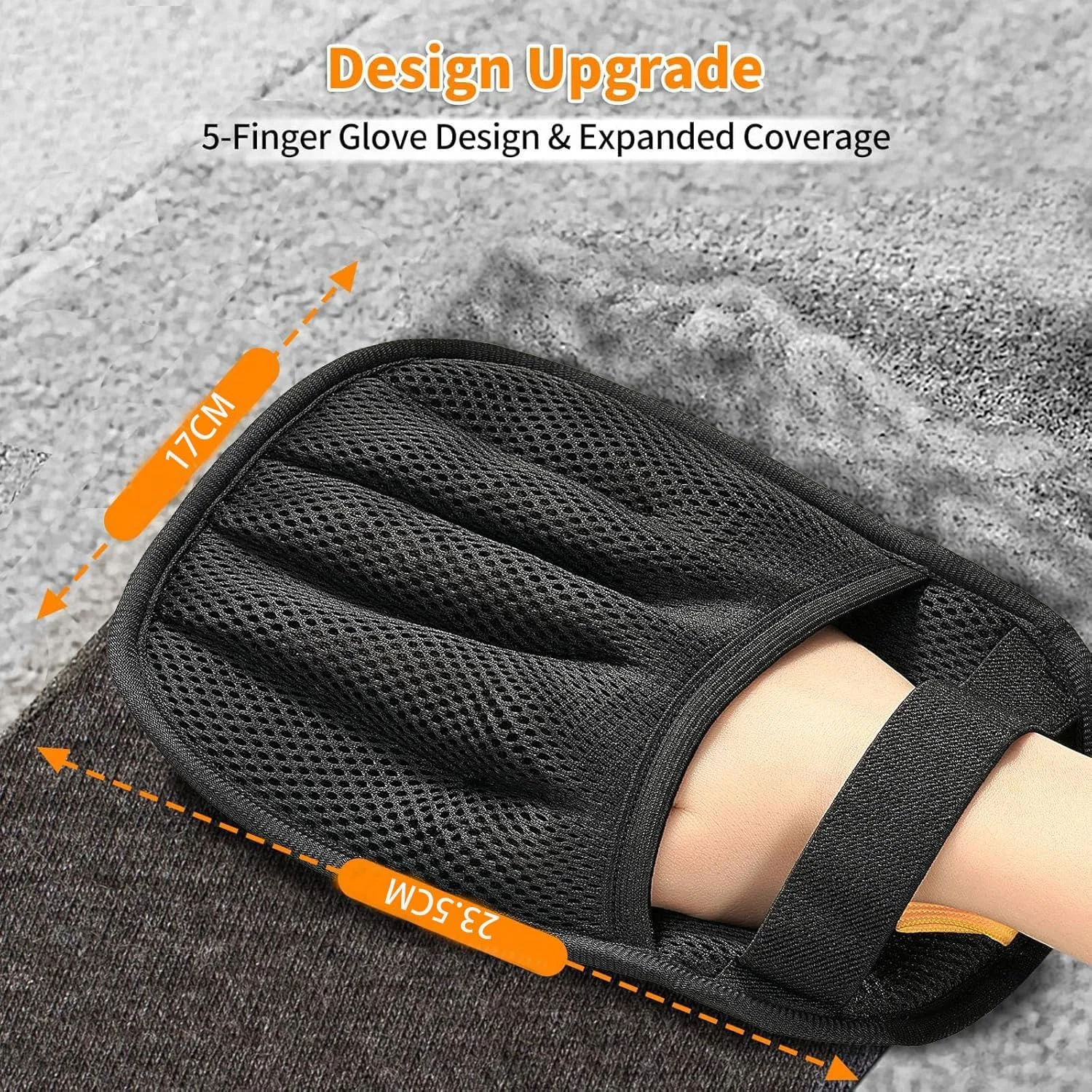 دستکش رفع موی حیوانات خانگی برای گربه و سگ، دستکش های الکترواستاتیک پنج انگشتی ارتقا یافته جدید 2025، ابزار حذف موی حیوانات خانگی قابل استفاده مجدد برای لباس، مبل، فرش، صندلی ماشین