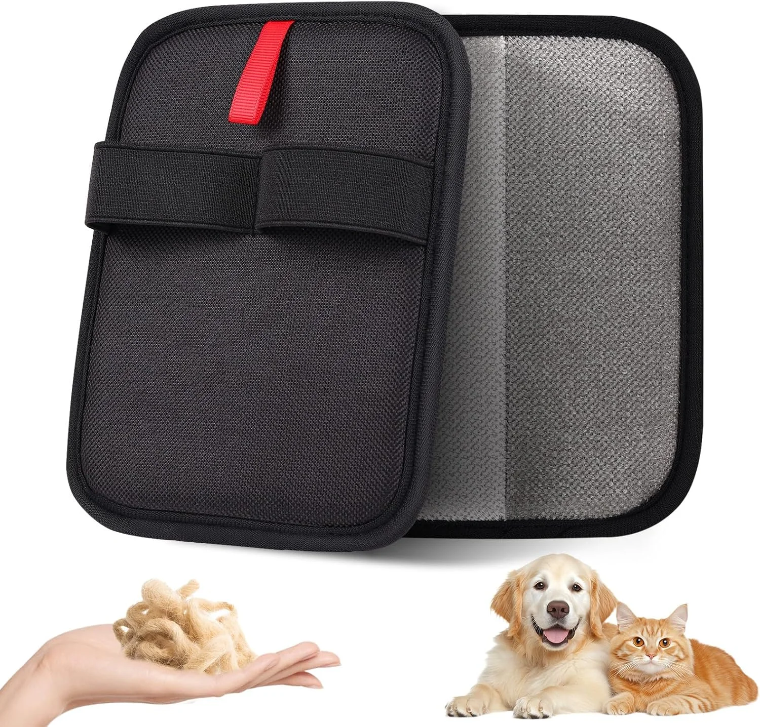 ابزار حذف موی حیوانات خانگی Uniiking®، دستکش حذف موی حیوانات خانگی الکترواستاتیک برای گربه ها و سگ ها، ابزار حذف موی حیوانات قابل استفاده مجدد برای لباس، مبل، فرش، صندلی ماشین، دستکش نظافت گربه