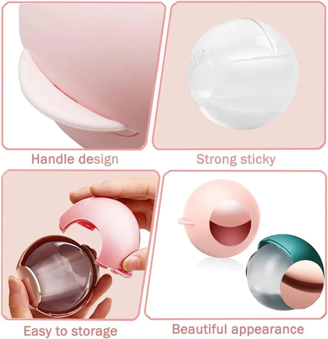 غلتک توپ پرزگیر قابل شستشو UOEPOWA، بسته 2 عددی، ابزار چسبنده و قابل حمل برای جمع آوری موی سگ و گربه، غلتک توپ پرزگیر کوچک برای لباس، تخت، مبل، گرد و غبار، موهای کرکی و خرده های موی حیوانات خانگی (2 رول)