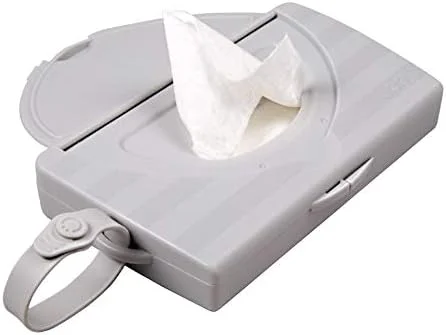 جا دستمال مرطوب حیوانات خانگی Ubbi، ظرف دستمال مرطوب برای سگ و گربه، ظرف نگهدارنده دستمال مرطوب برای منزل و مسافرت، خاکستری