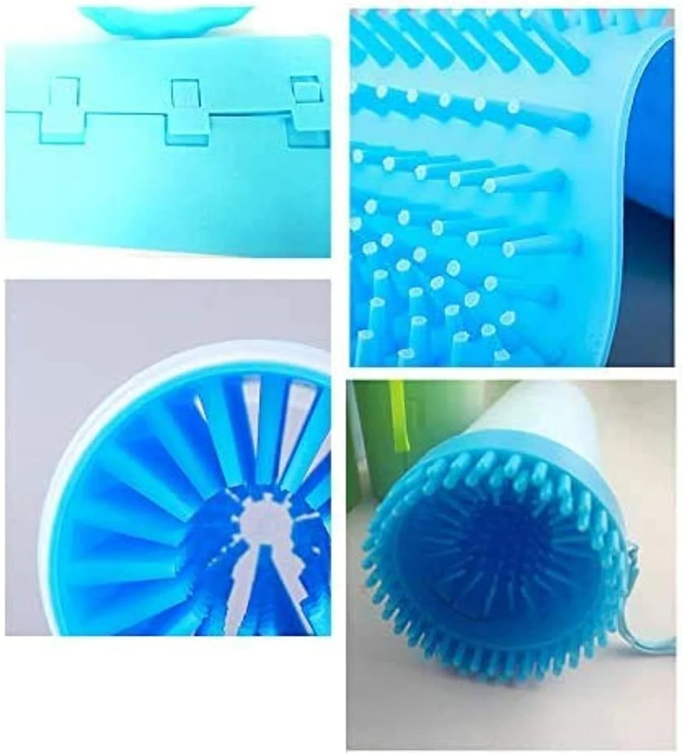 تمیز کننده قابل حمل پنجه حیوانات خانگی یوبویلی برای سگ های کوچک، متوسط و بزرگ (بزرگ، آبی)