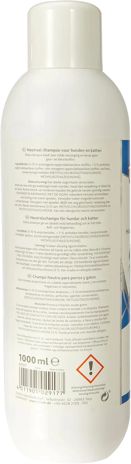 شامپو خنثی تریکسی برای سگ و گربه، 1 لیتر